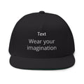 Custom Embroidered Flat Bill Cap — Personalized Text Snapback