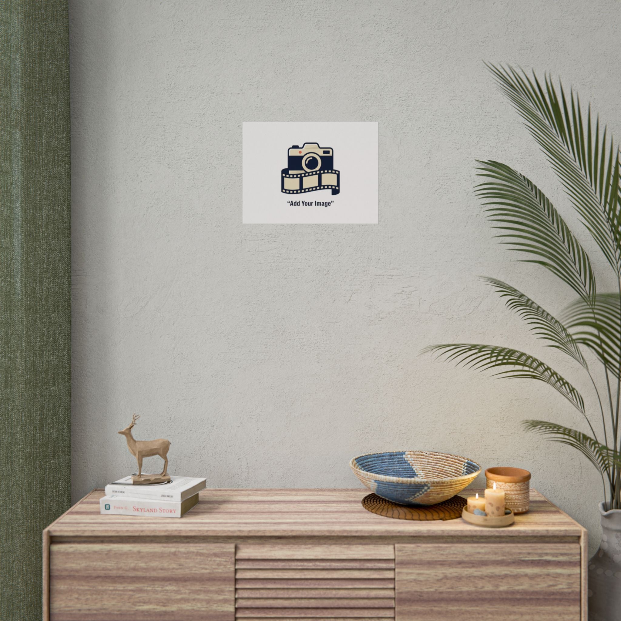 Olive Green Minimalist Poster - Modern Wall Art Rolled Print