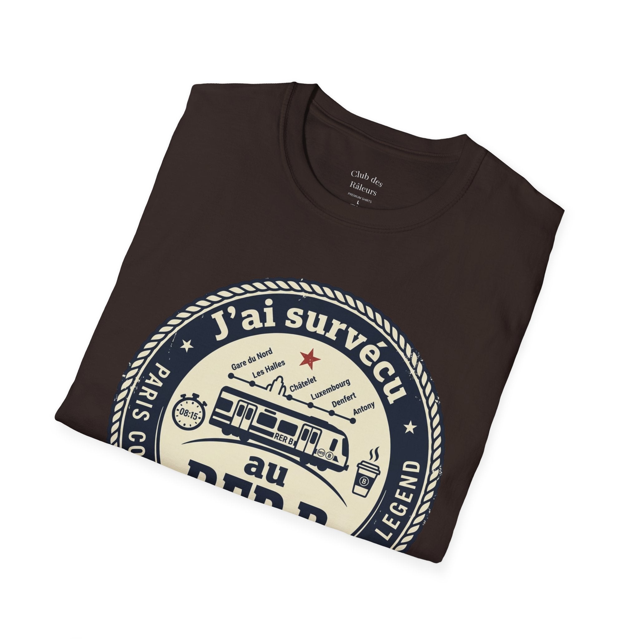 J'ai survécu au RER B T-Shirt — Paris Commuter Vintage Train Tee