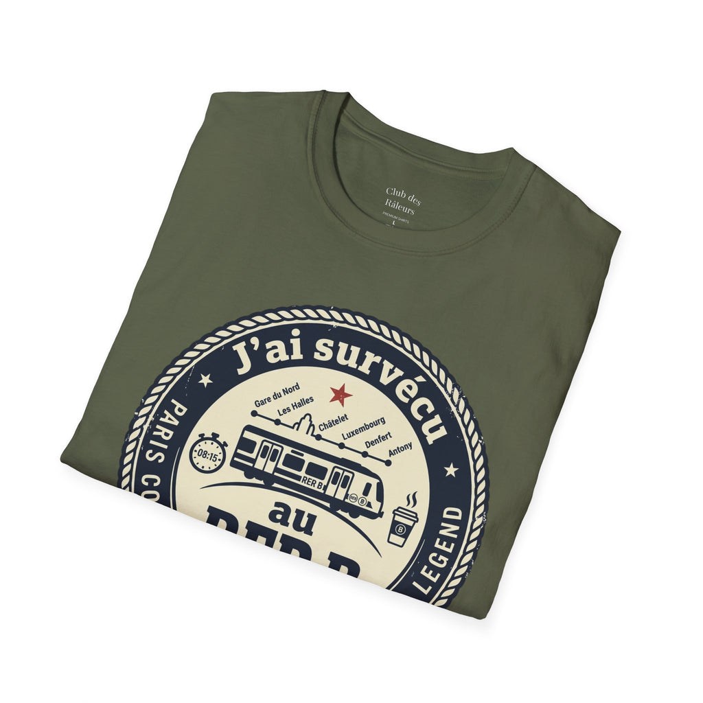 J'ai survécu au RER B T-Shirt — Paris Commuter Vintage Train Tee