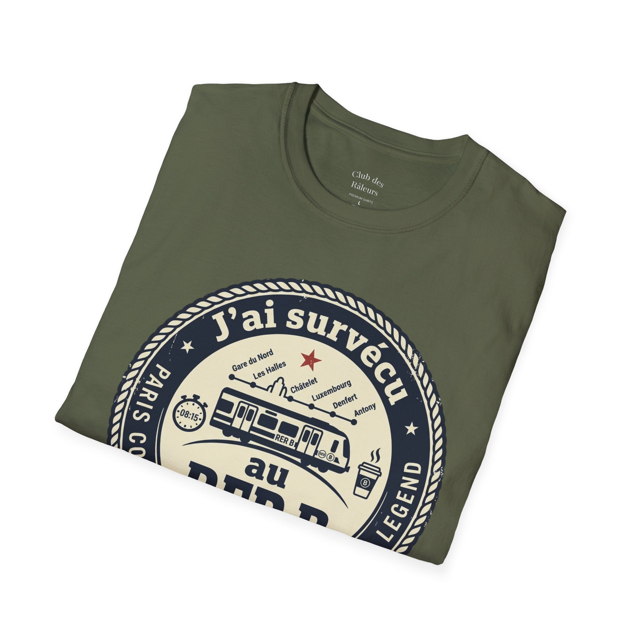 J'ai survécu au RER B T-Shirt — Paris Commuter Vintage Train Tee