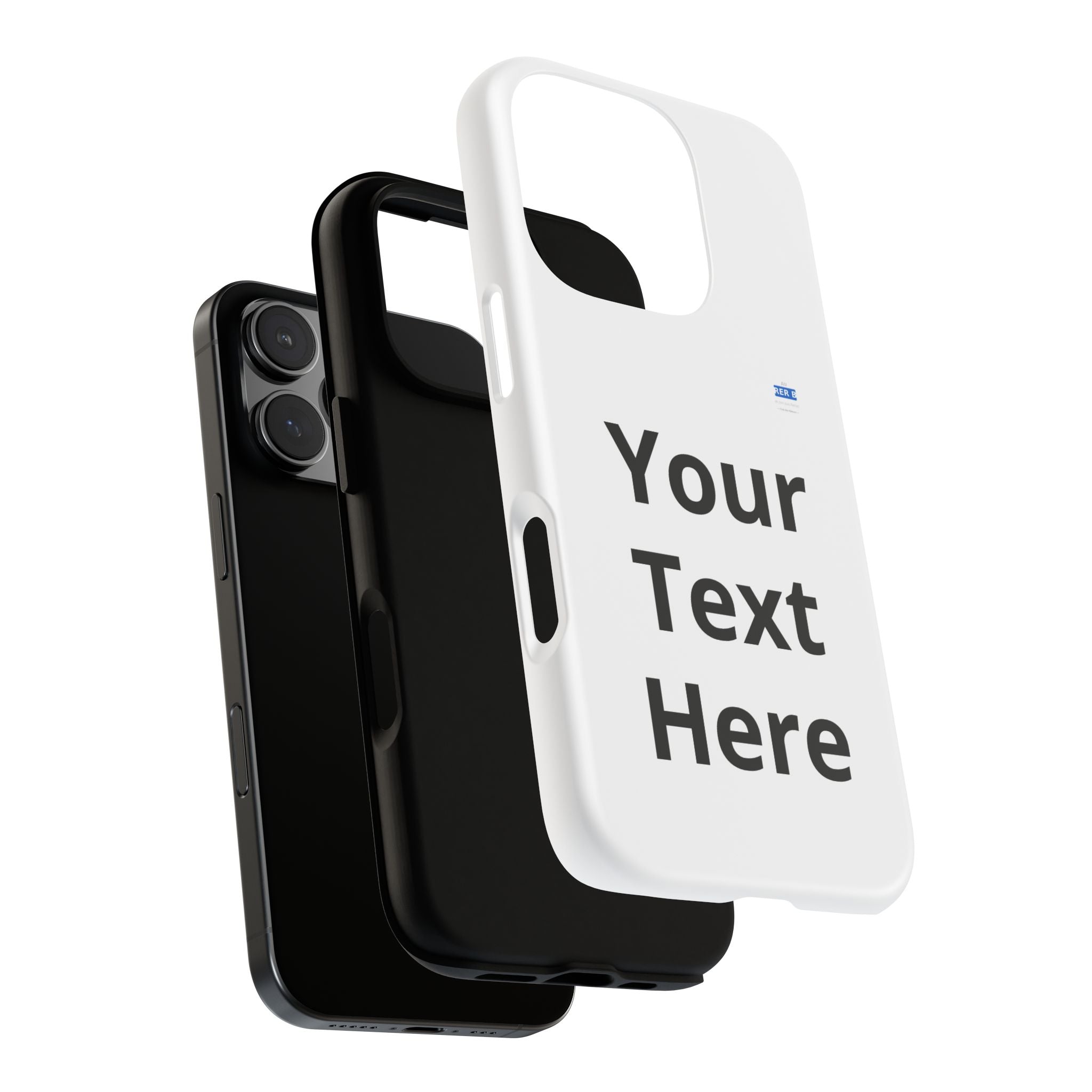 Personalized Tough Phone Case — Custom Text Protective iPhone Case