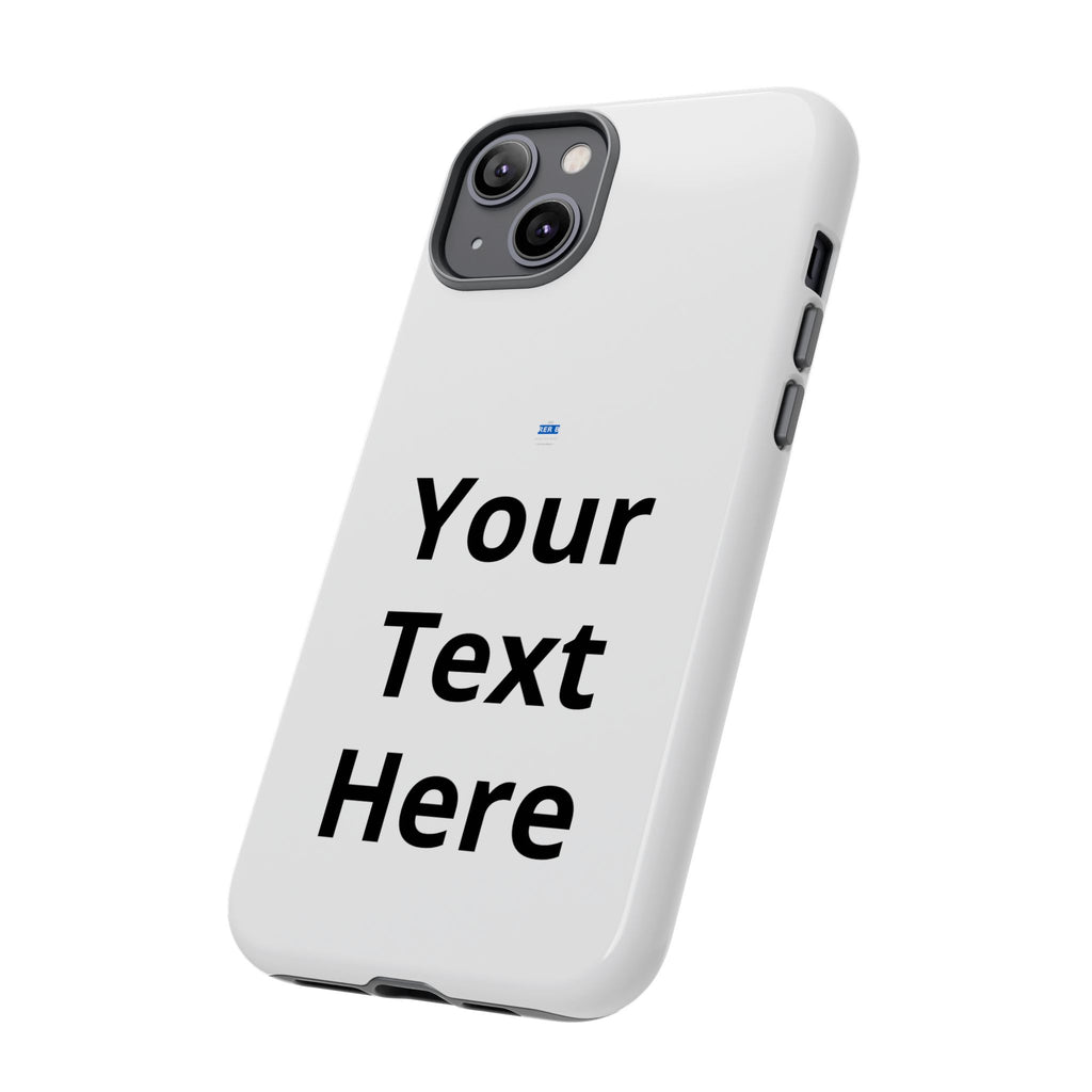 Personalized Tough Phone Case — Custom Text Protective iPhone Case