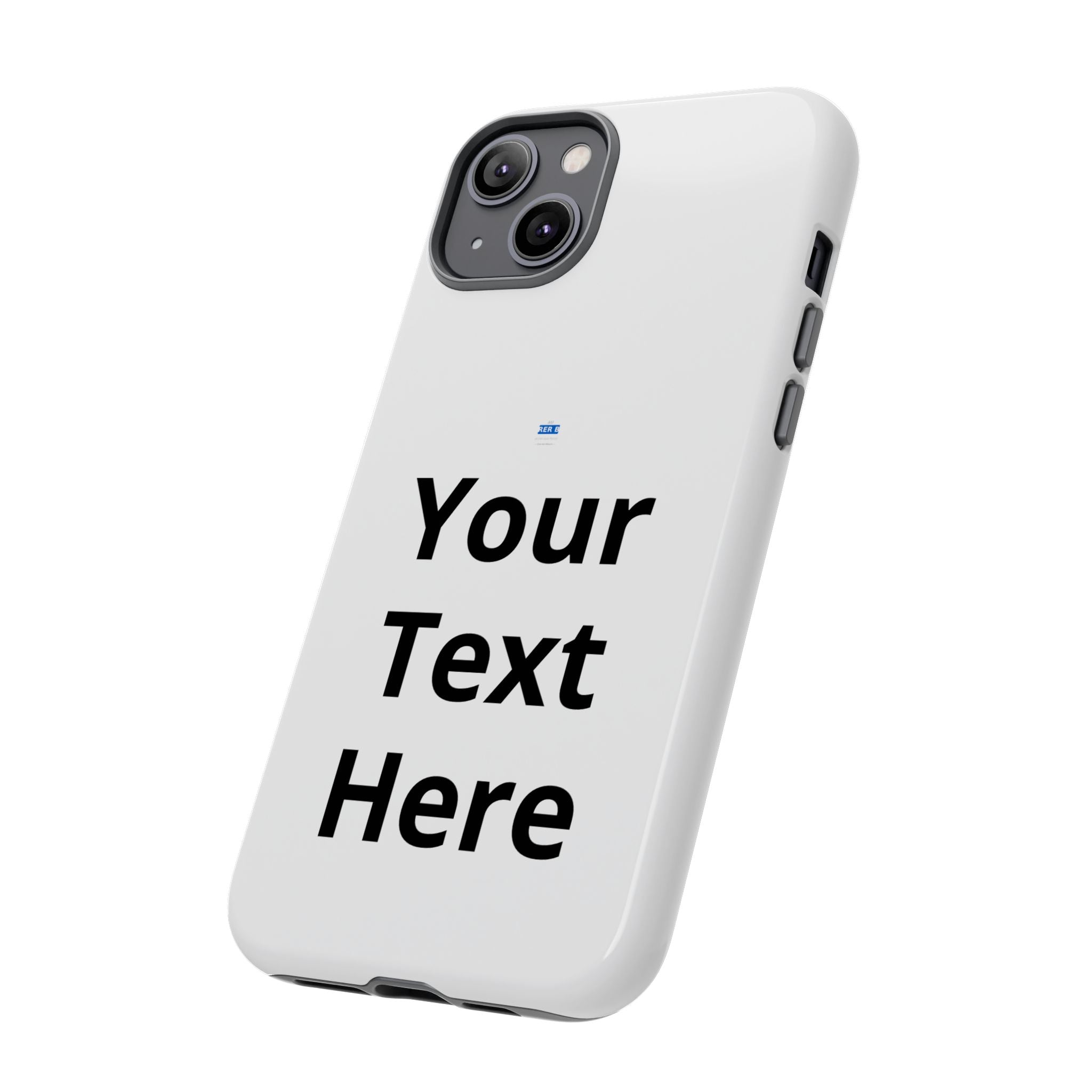 Personalized Tough Phone Case — Custom Text Protective iPhone Case