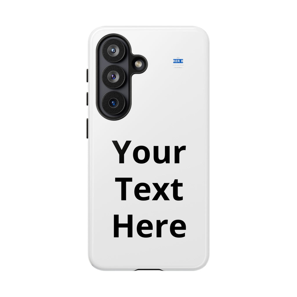 Personalized Tough Phone Case — Custom Text Protective iPhone Case