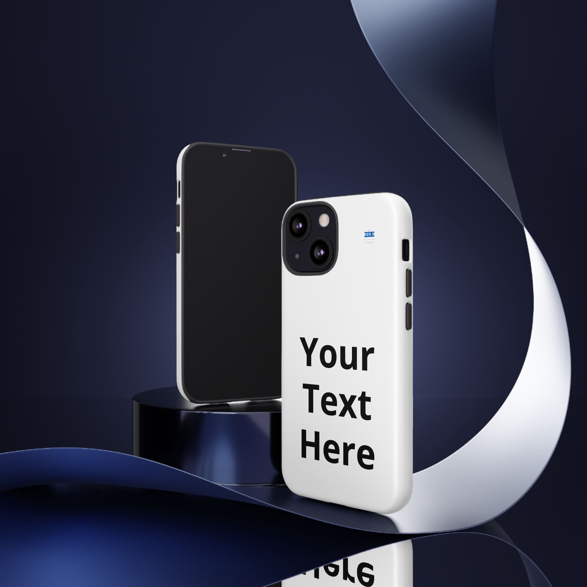 Personalized Tough Phone Case — Custom Text Protective iPhone Case
