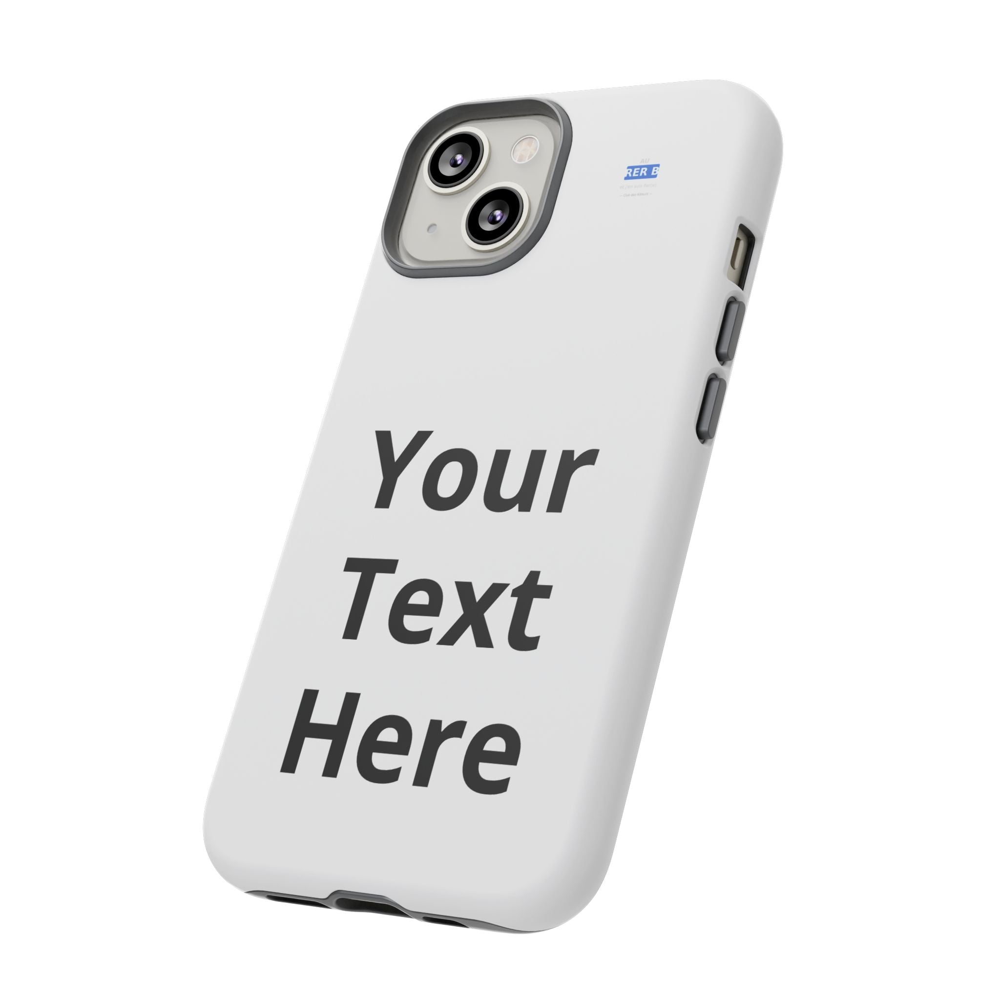 Personalized Tough Phone Case — Custom Text Protective iPhone Case