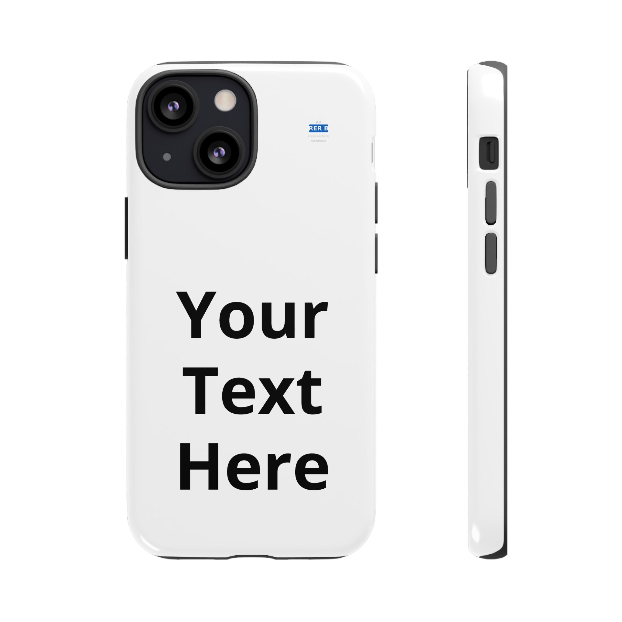 Personalized Tough Phone Case — Custom Text Protective iPhone Case