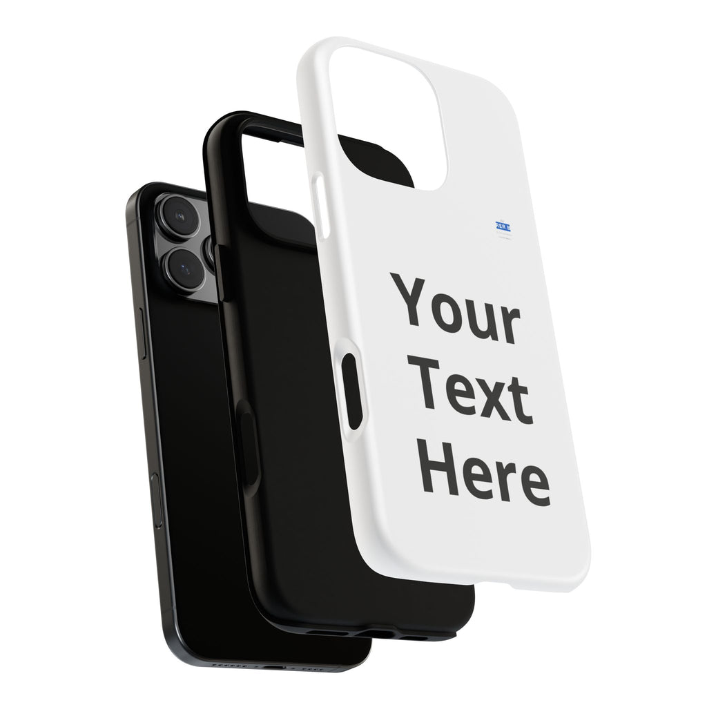 Personalized Tough Phone Case — Custom Text Protective iPhone Case