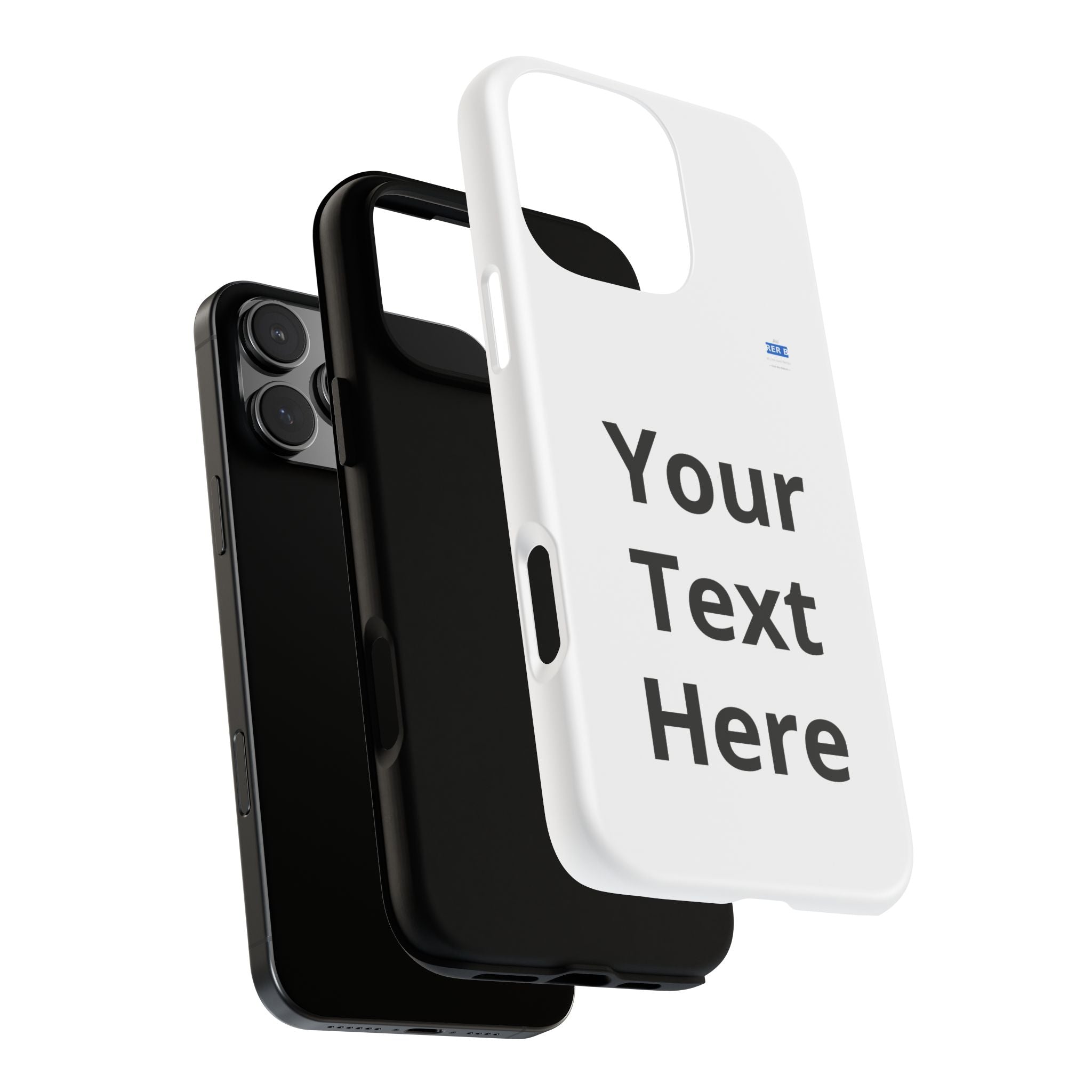 Personalized Tough Phone Case — Custom Text Protective iPhone Case