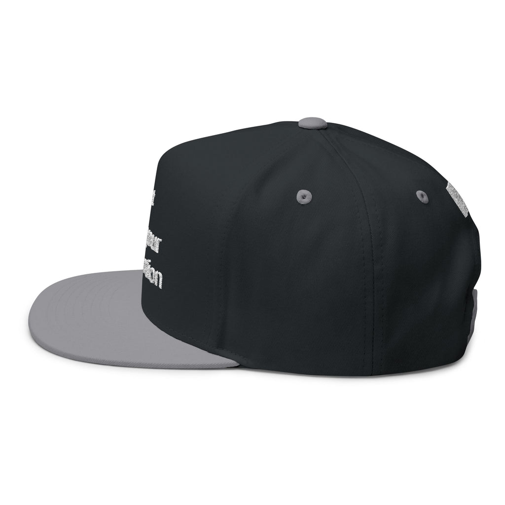 Custom Embroidered Flat Bill Cap — Personalized Text Snapback