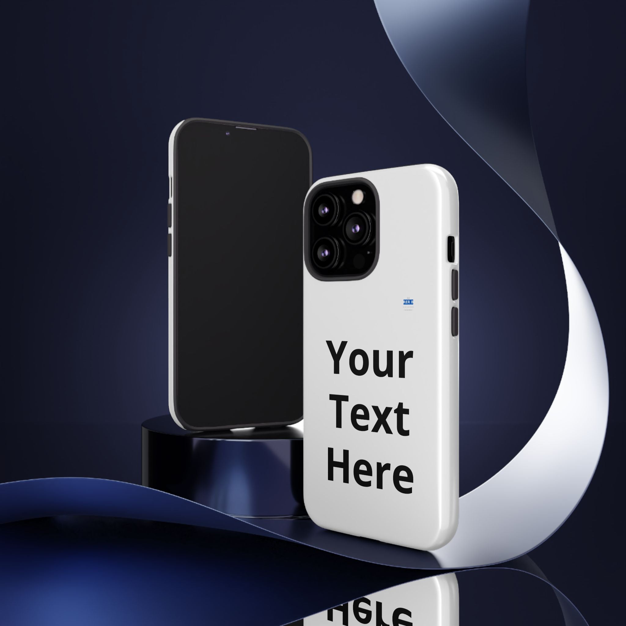 Personalized Tough Phone Case — Custom Text Protective iPhone Case