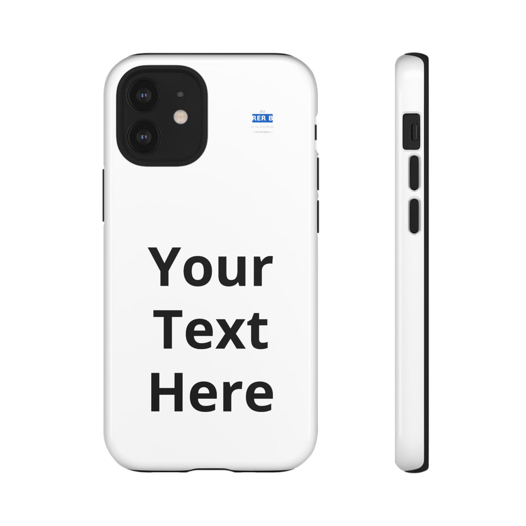 Personalized Tough Phone Case — Custom Text Protective iPhone Case