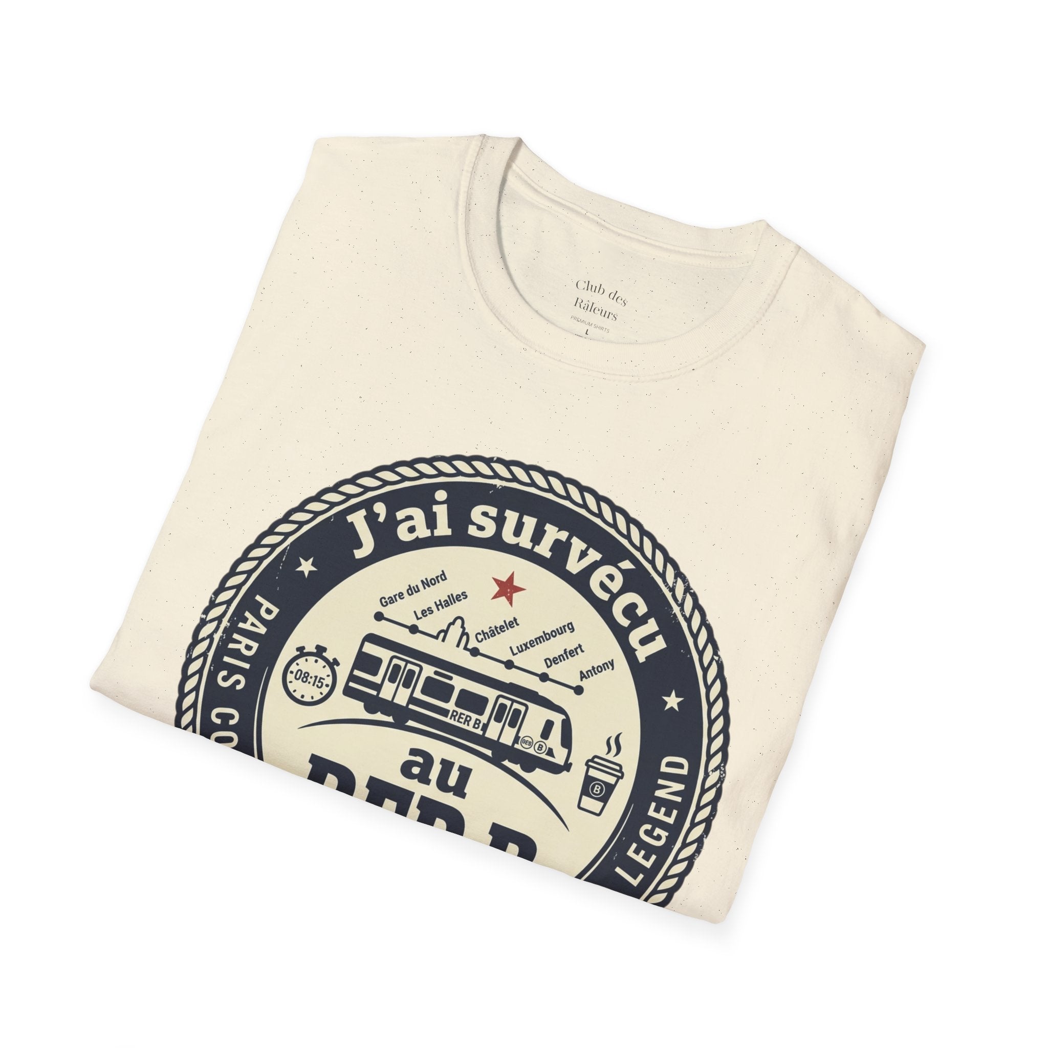 J'ai survécu au RER B T-Shirt — Paris Commuter Vintage Train Tee