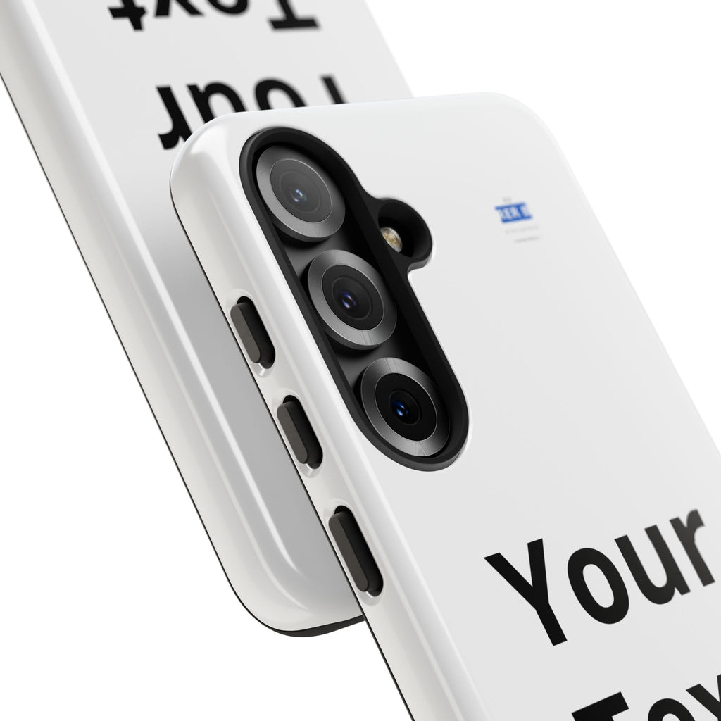 Personalized Tough Phone Case — Custom Text Protective iPhone Case