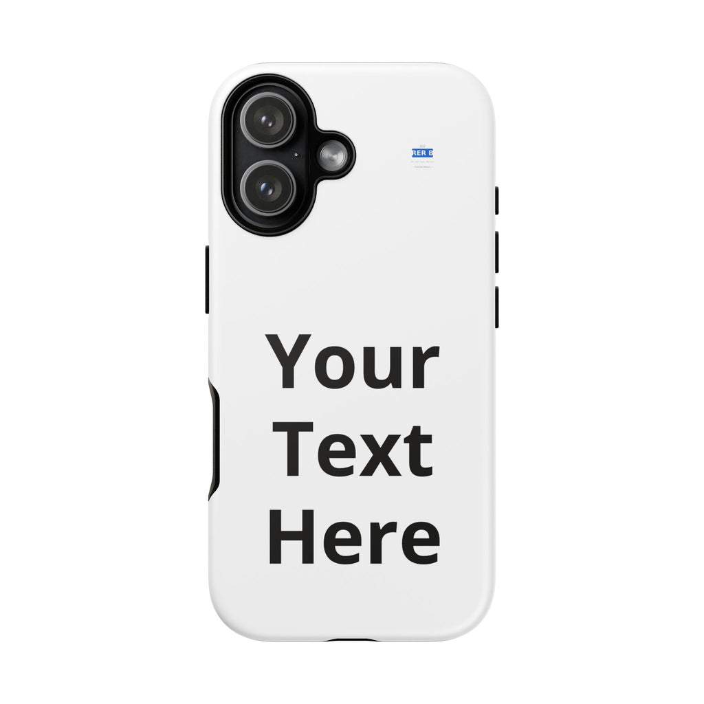 Personalized Tough Phone Case — Custom Text Protective iPhone Case