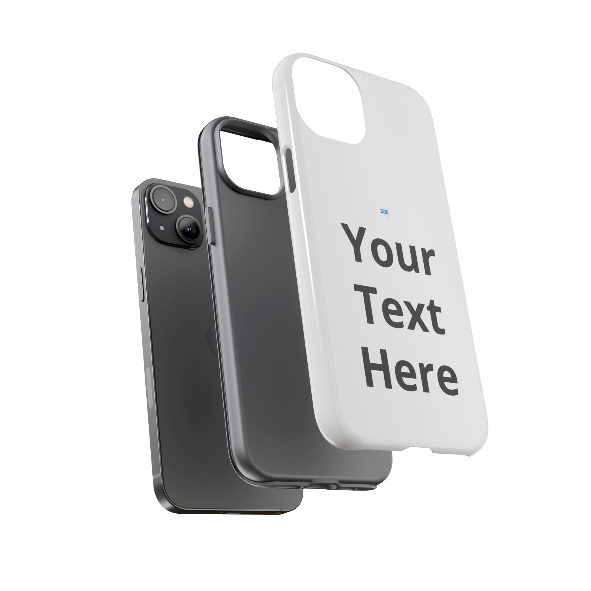 Personalized Tough Phone Case — Custom Text Protective iPhone Case