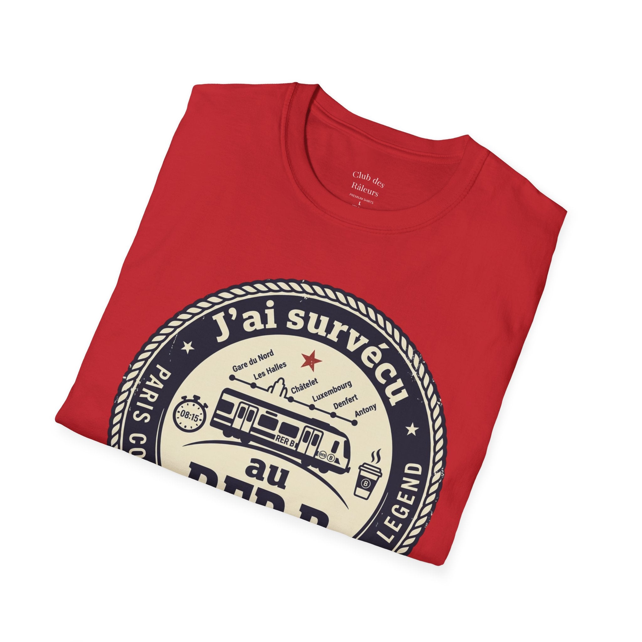 J'ai survécu au RER B T-Shirt — Paris Commuter Vintage Train Tee