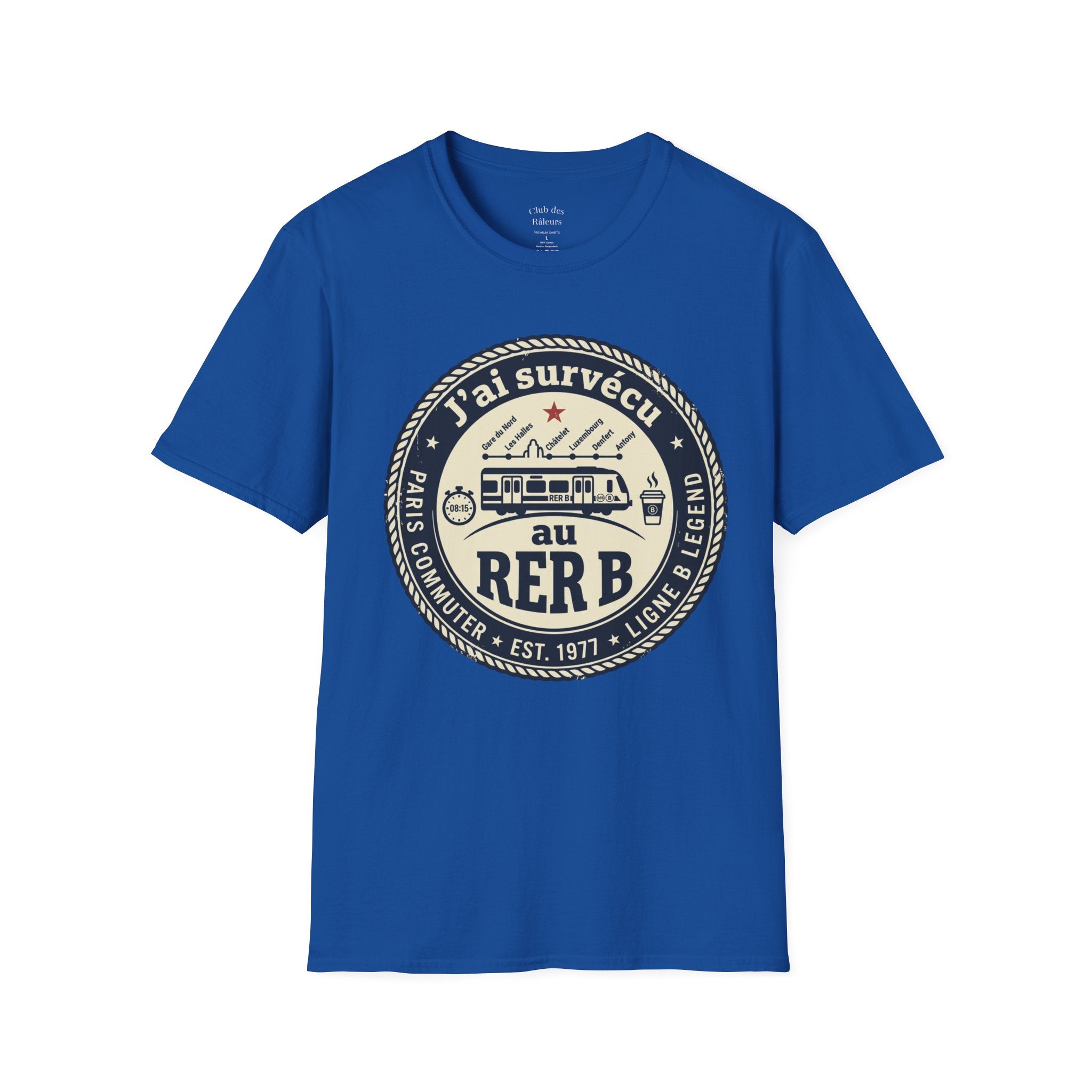 J'ai survécu au RER B T-Shirt — Paris Commuter Vintage Train Tee
