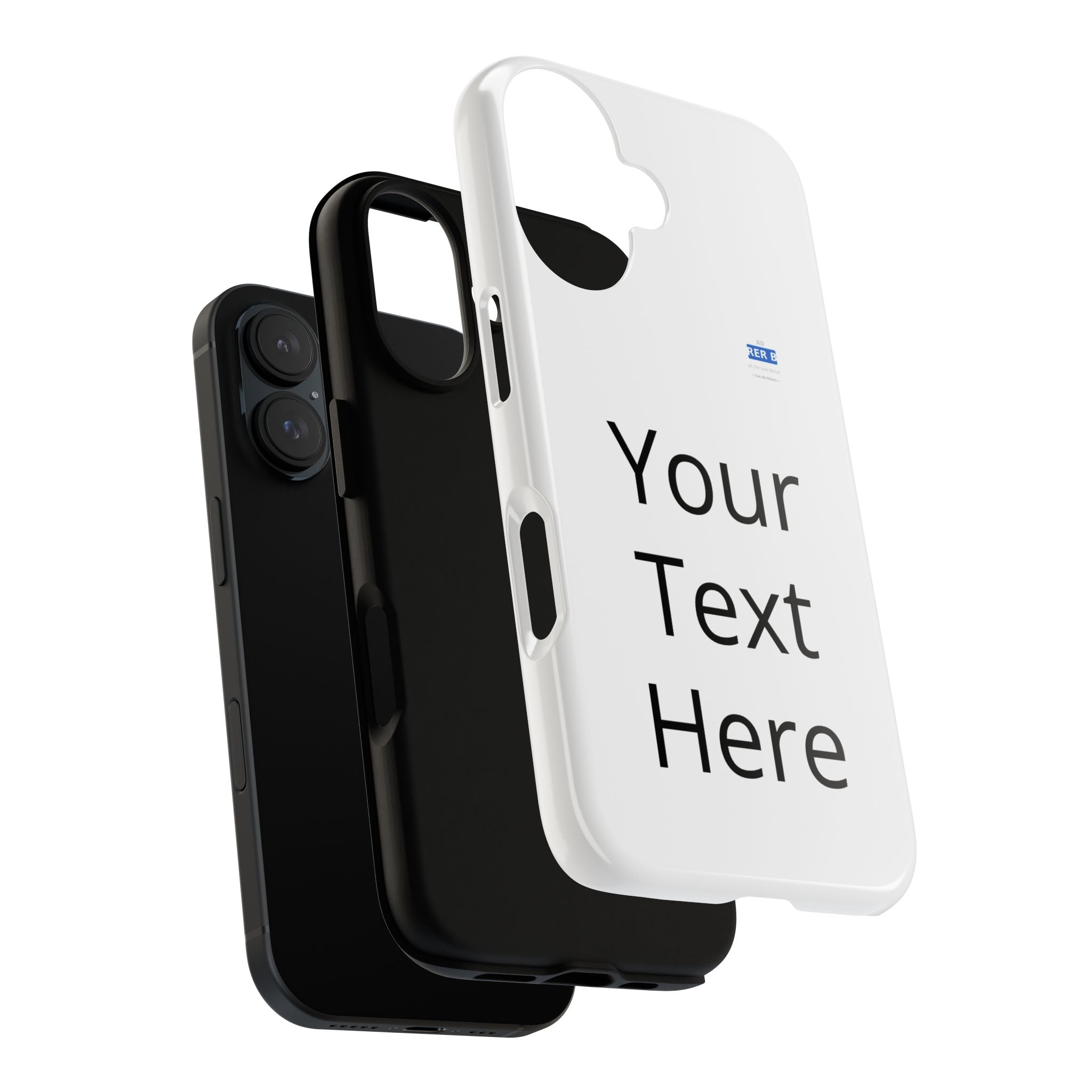 Personalized Tough Phone Case — Custom Text Protective iPhone Case