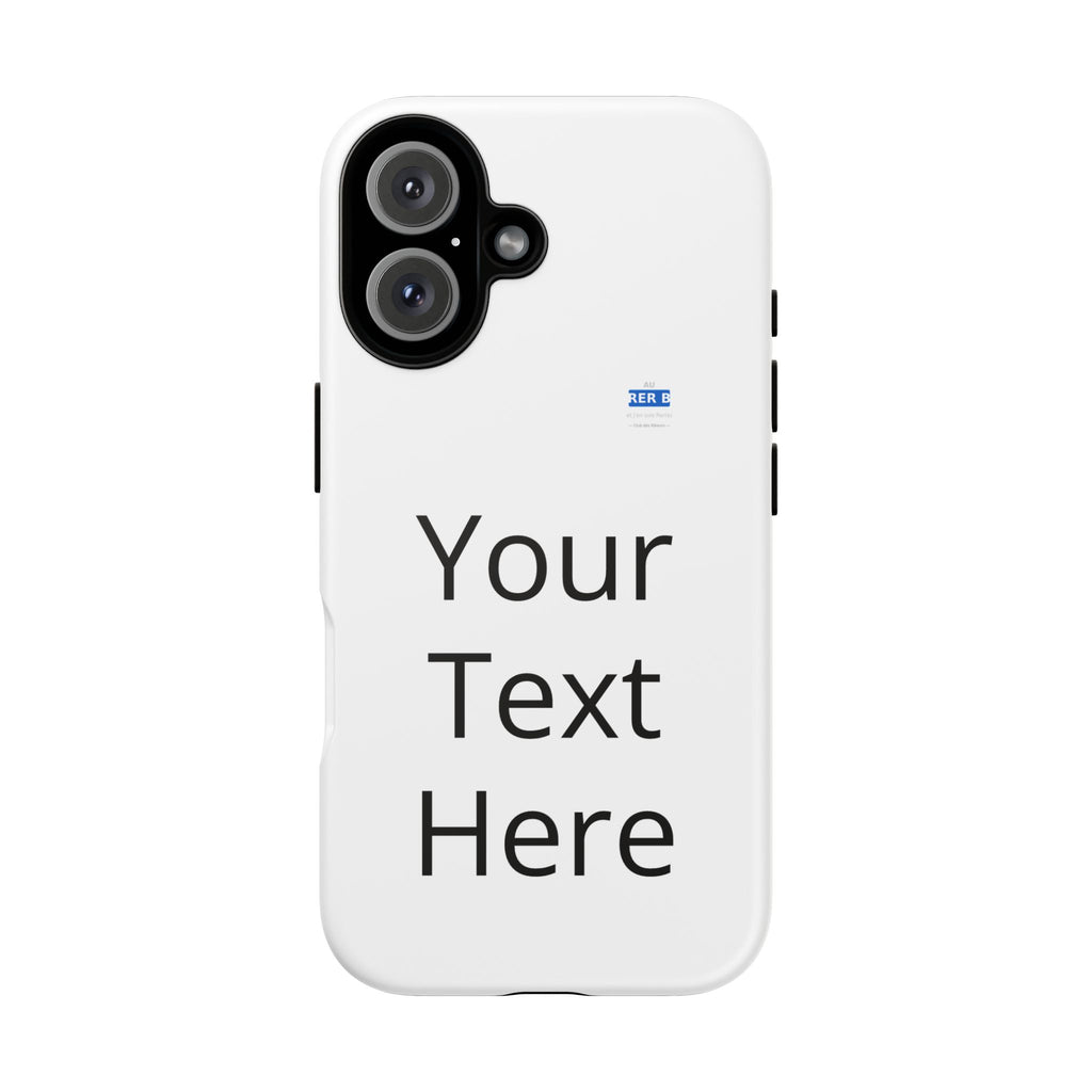 Personalized Tough Phone Case — Custom Text Protective iPhone Case