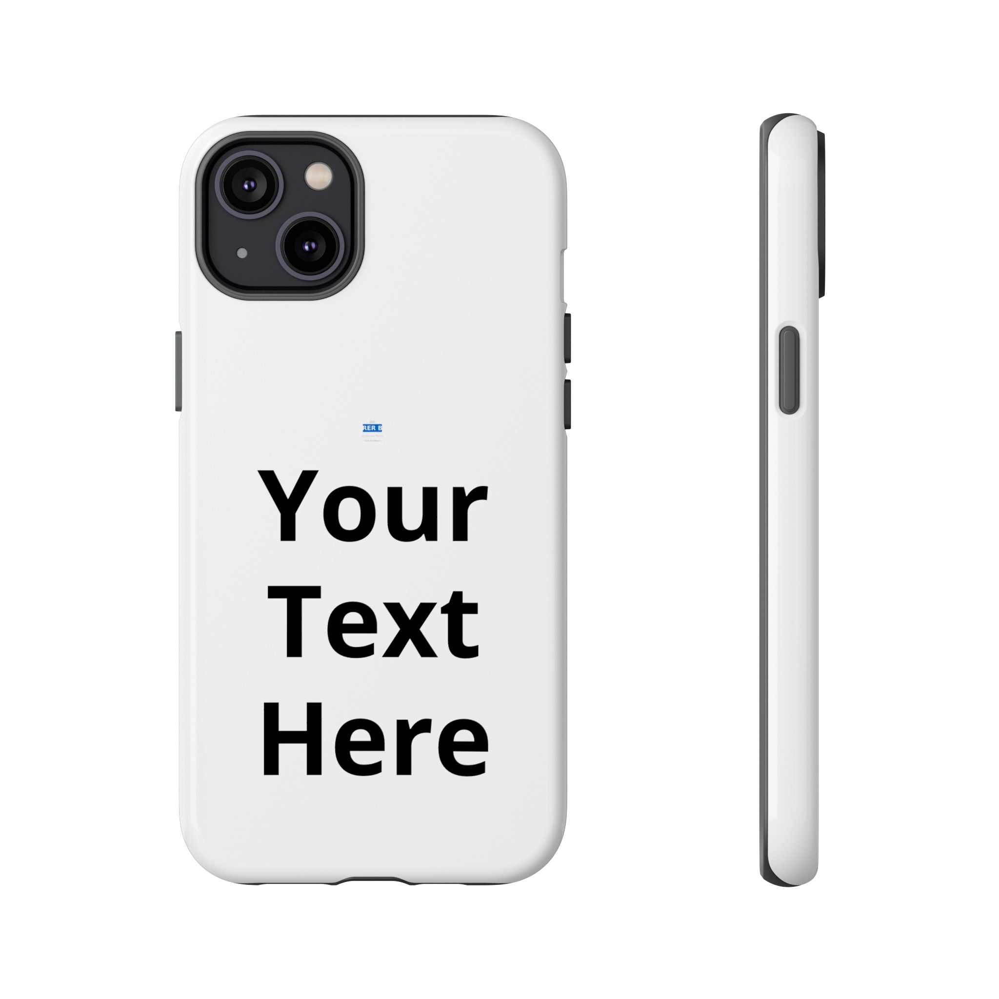 Personalized Tough Phone Case — Custom Text Protective iPhone Case