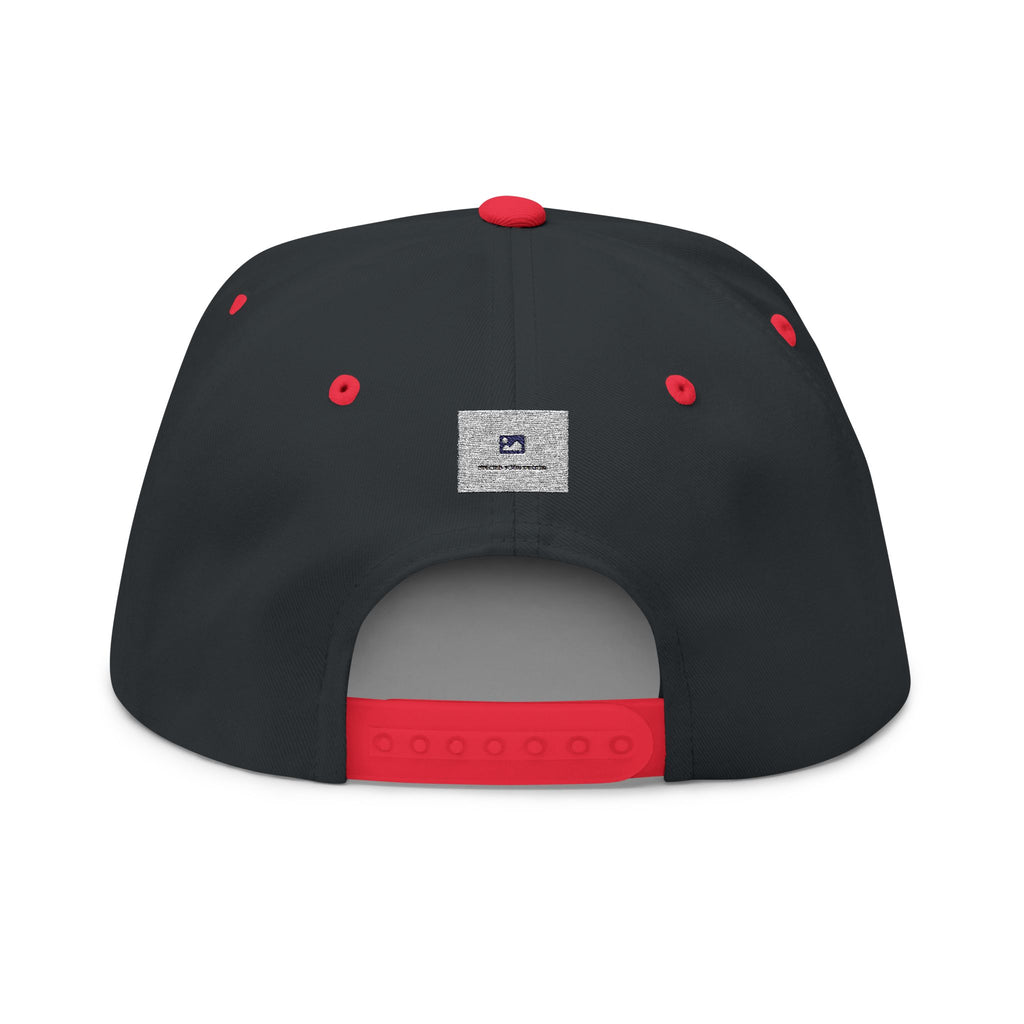 Custom Embroidered Flat Bill Cap — Personalized Text Snapback
