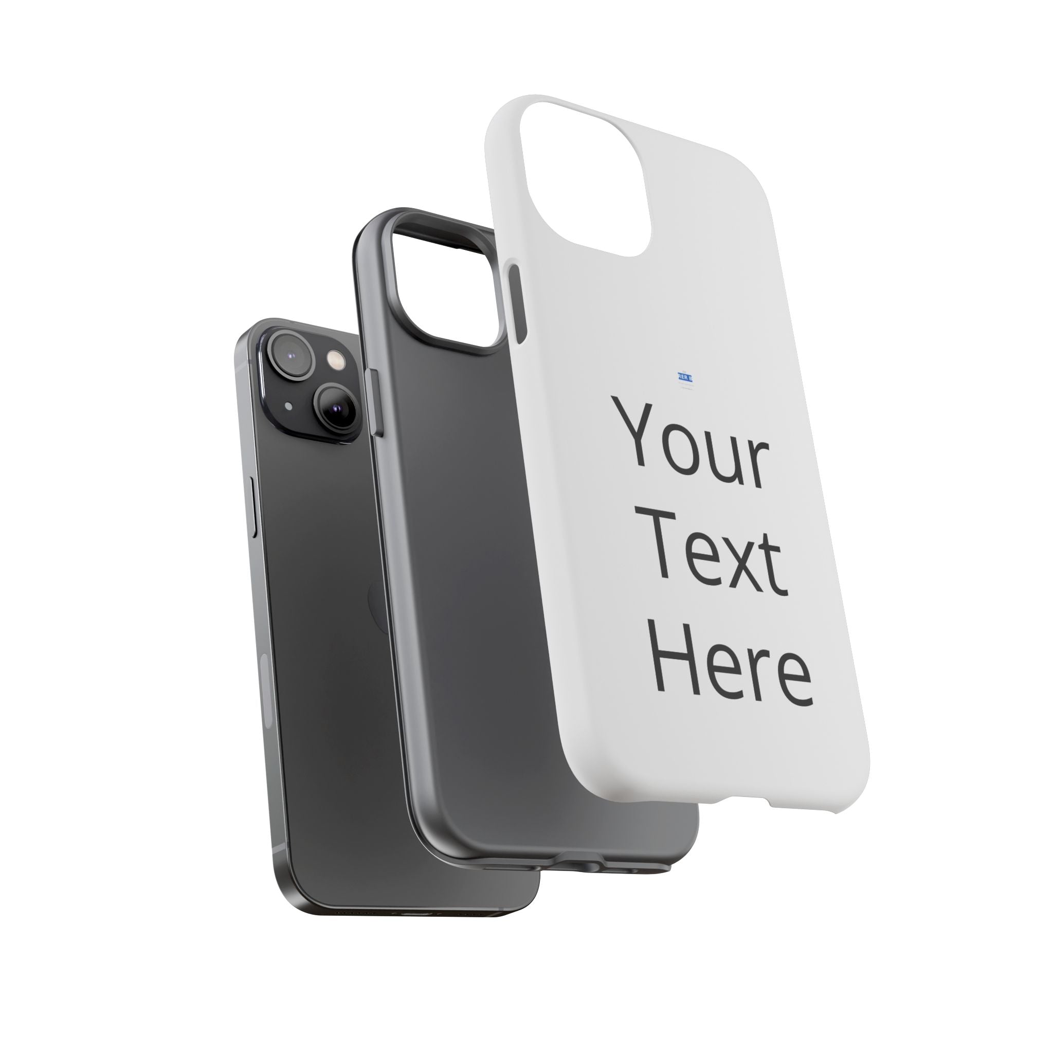 Personalized Tough Phone Case — Custom Text Protective iPhone Case