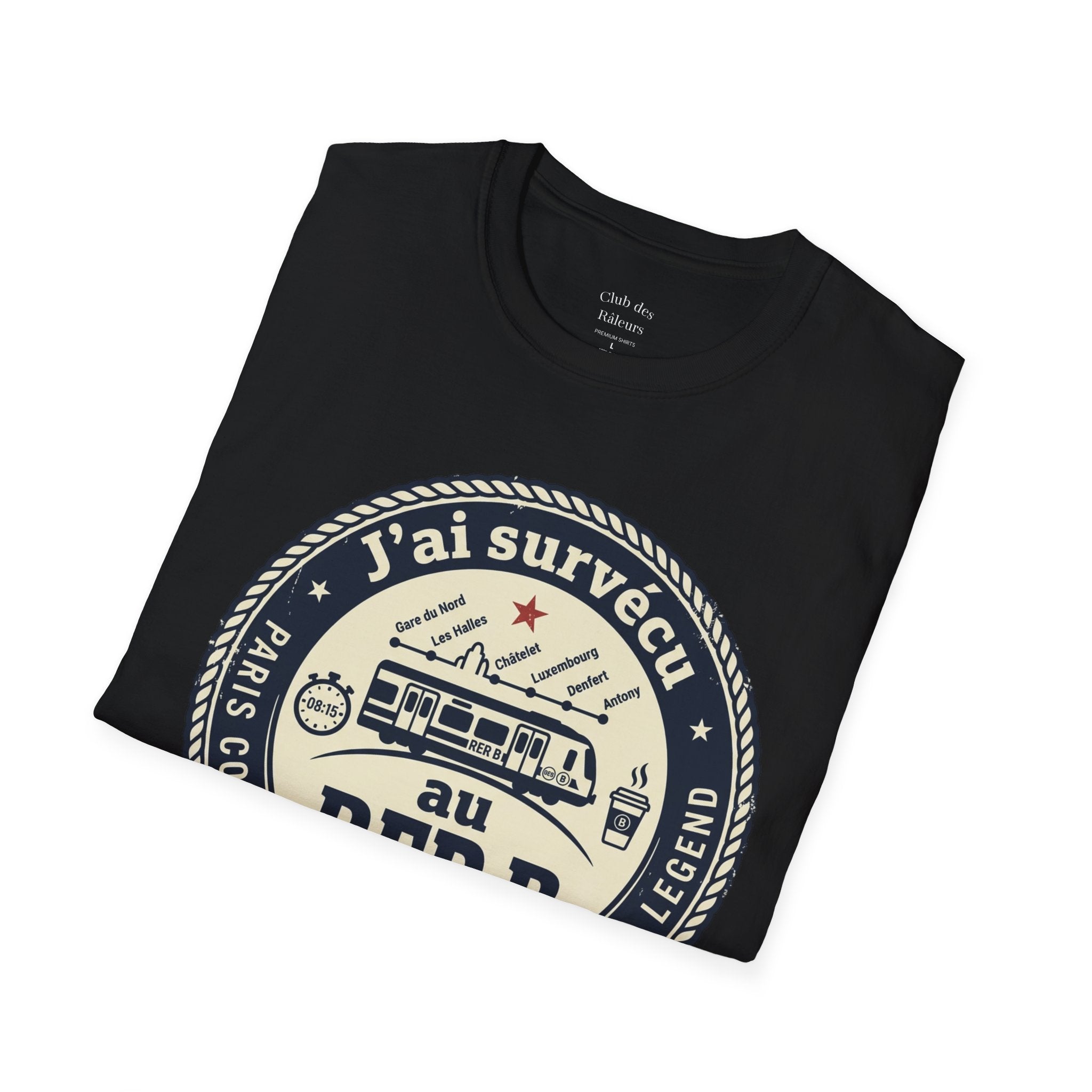 J'ai survécu au RER B T-Shirt — Paris Commuter Vintage Train Tee
