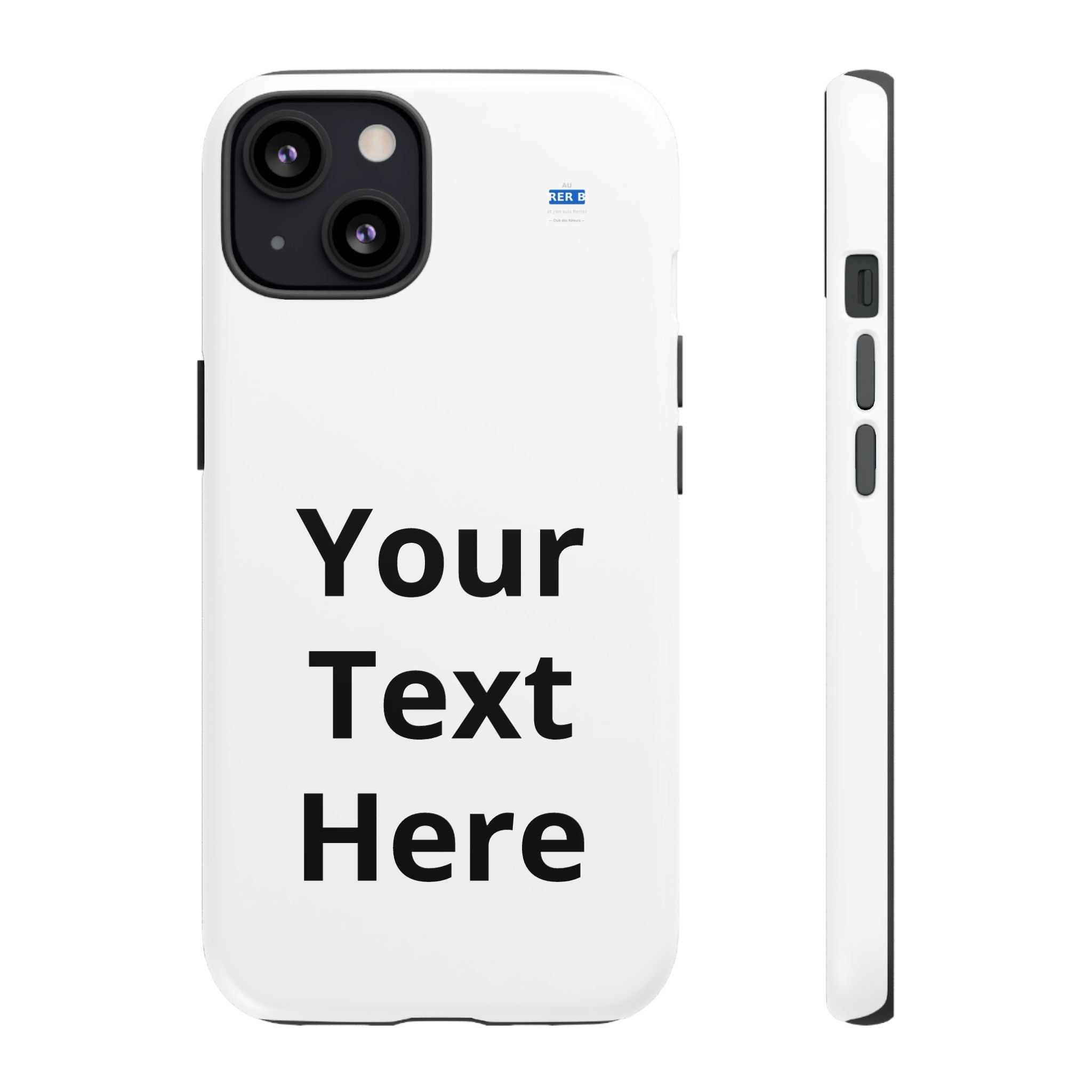 Personalized Tough Phone Case — Custom Text Protective iPhone Case