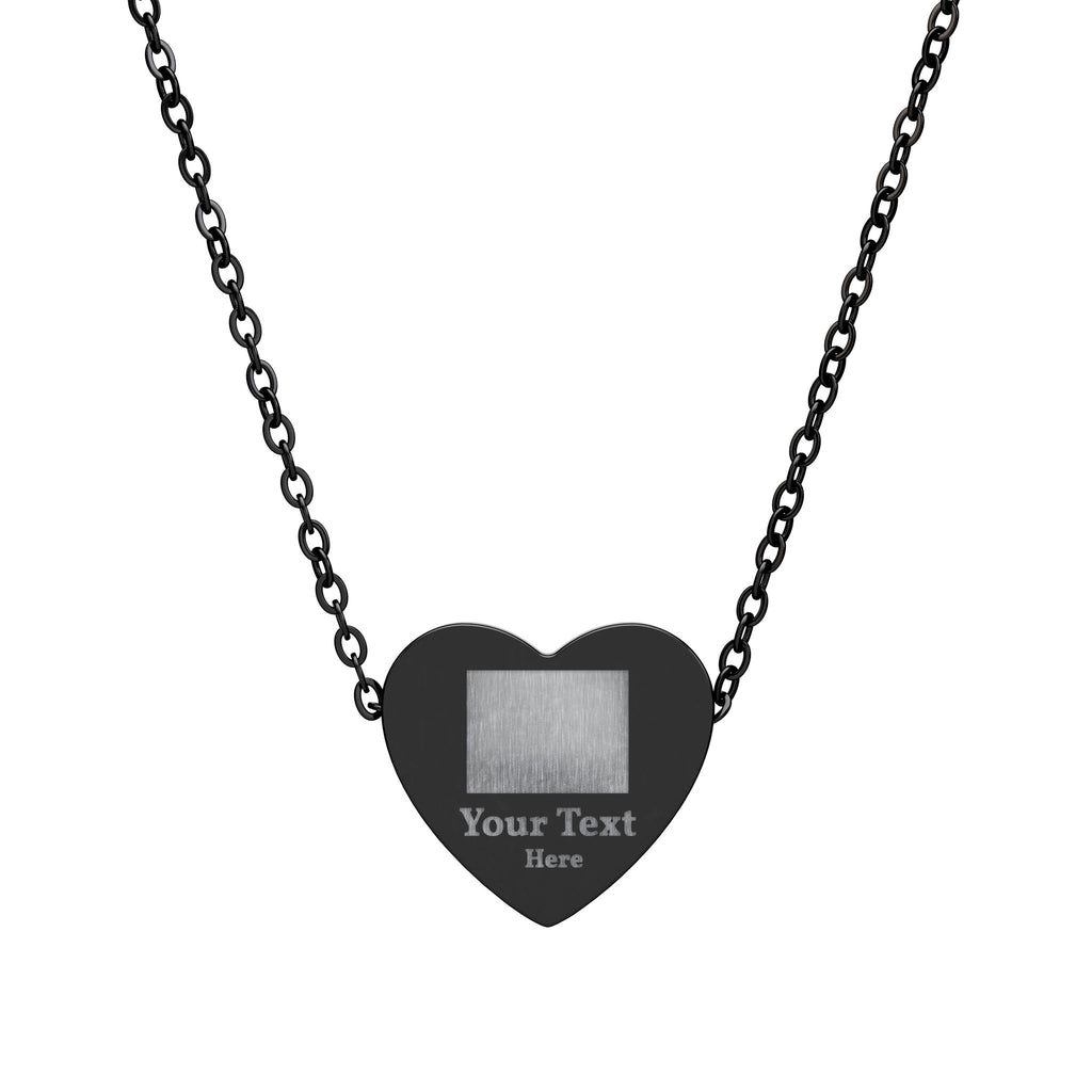 Engravable Heart Necklace — Personalized Photo/Name Pendant