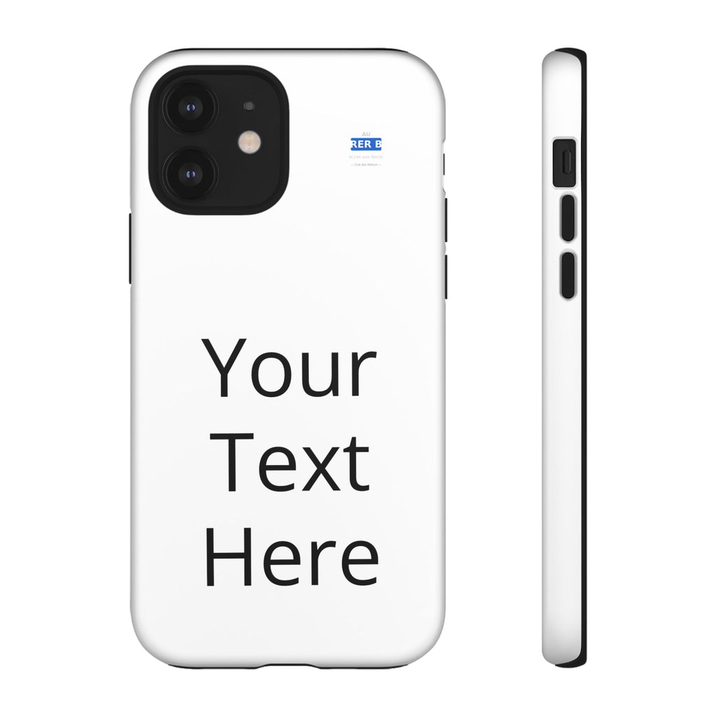 Personalized Tough Phone Case — Custom Text Protective iPhone Case