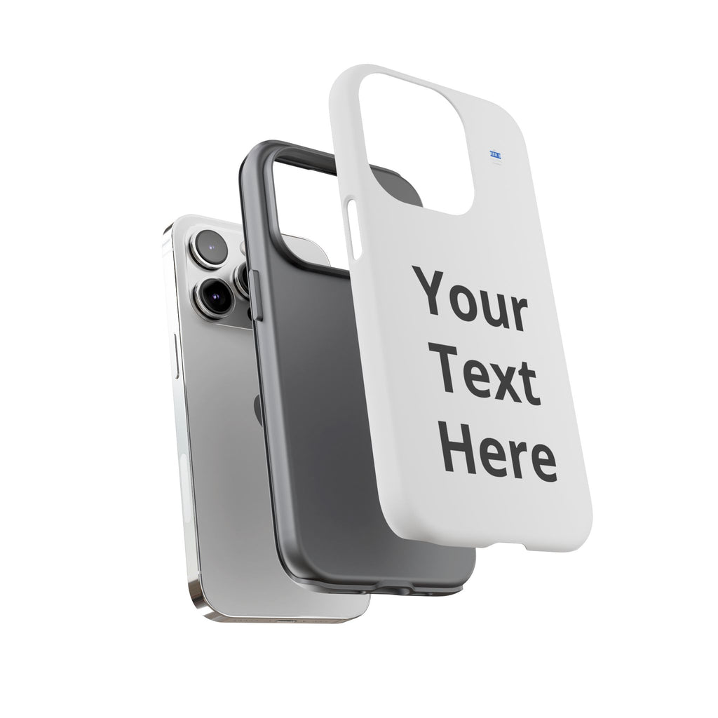 Personalized Tough Phone Case — Custom Text Protective iPhone Case