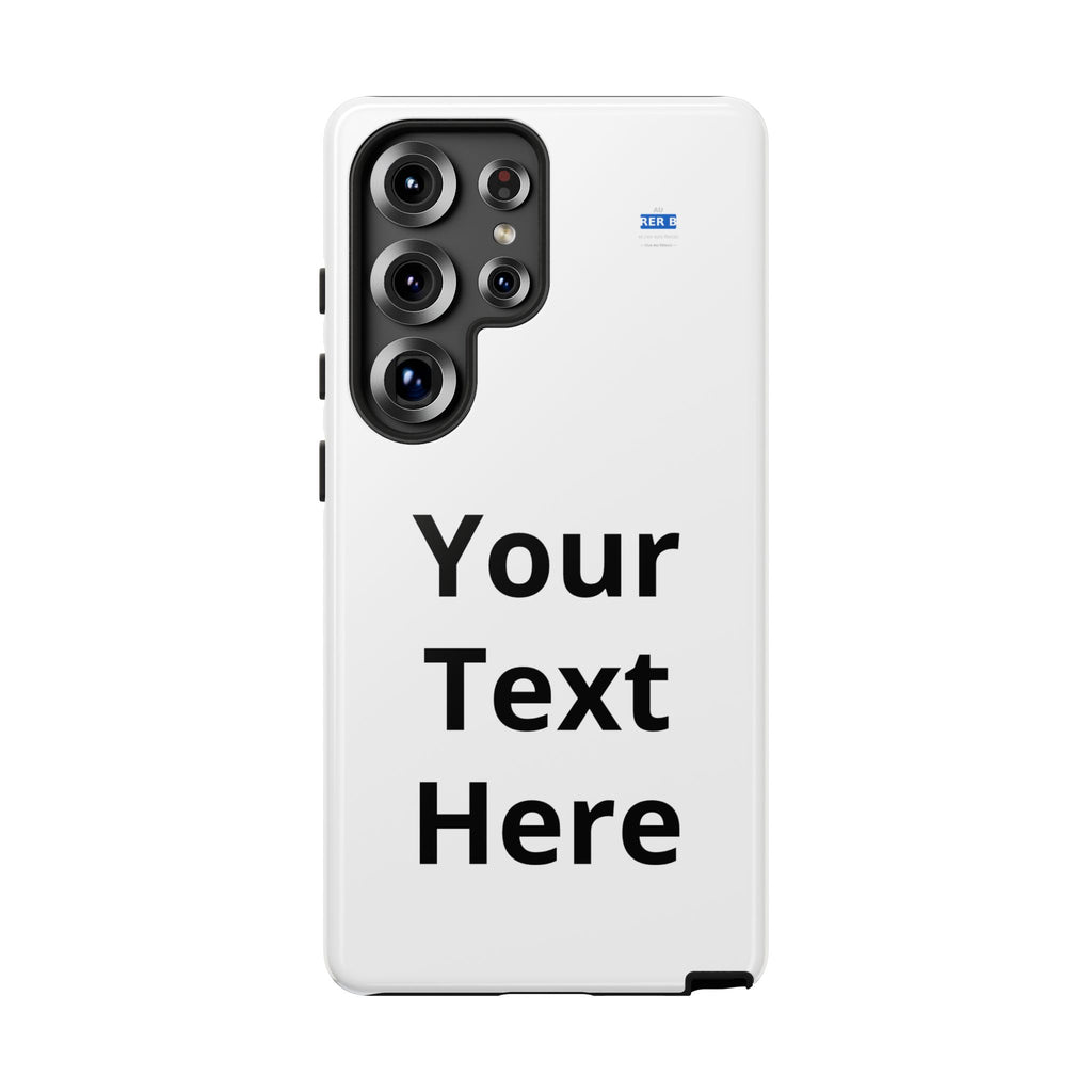 Personalized Tough Phone Case — Custom Text Protective iPhone Case