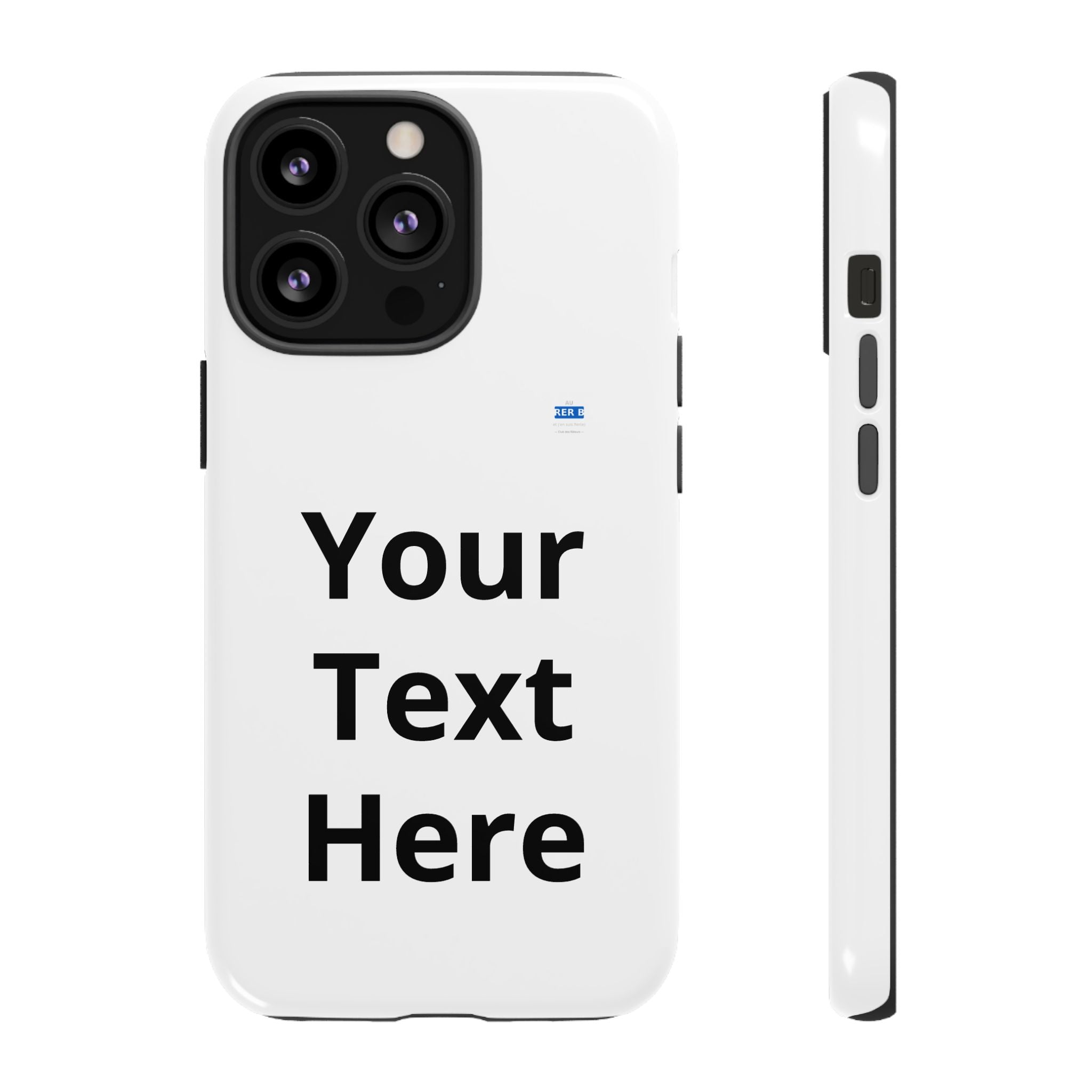 Personalized Tough Phone Case — Custom Text Protective iPhone Case