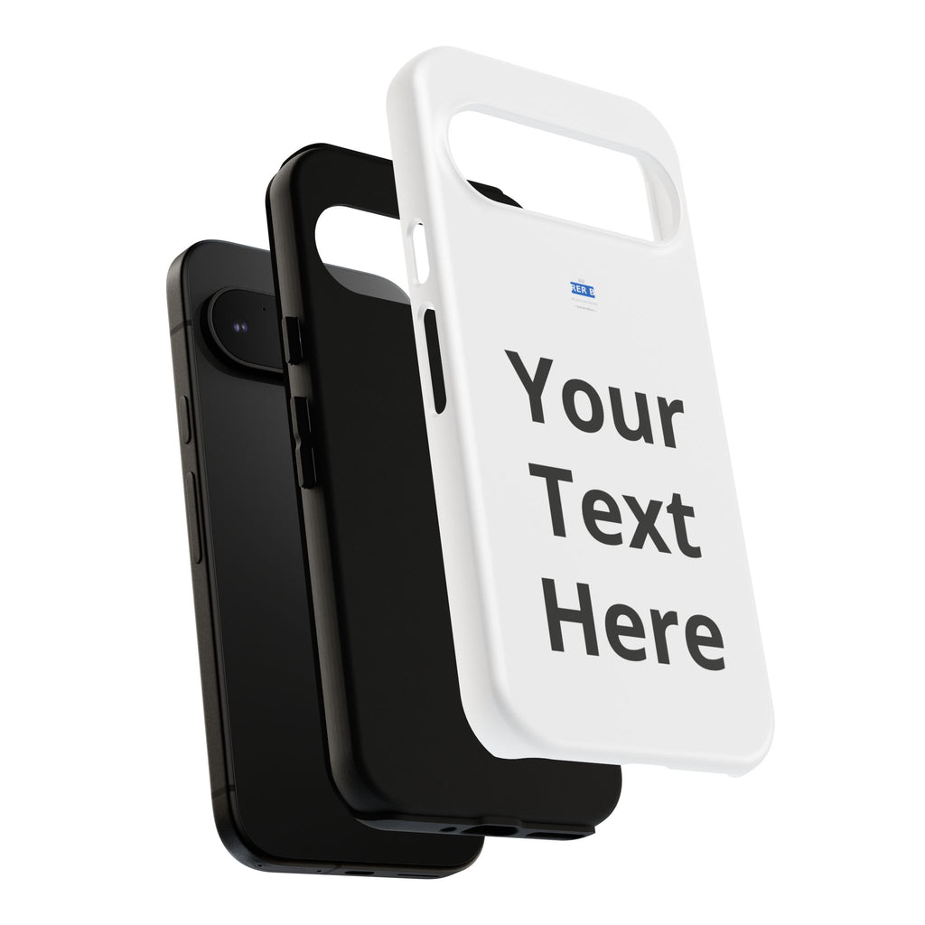 Personalized Tough Phone Case — Custom Text Protective iPhone Case