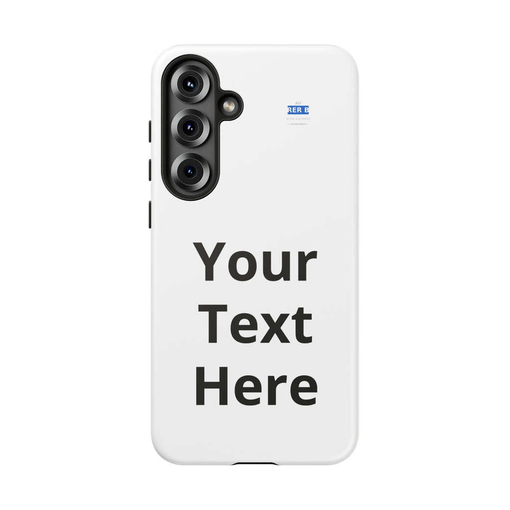 Personalized Tough Phone Case — Custom Text Protective iPhone Case