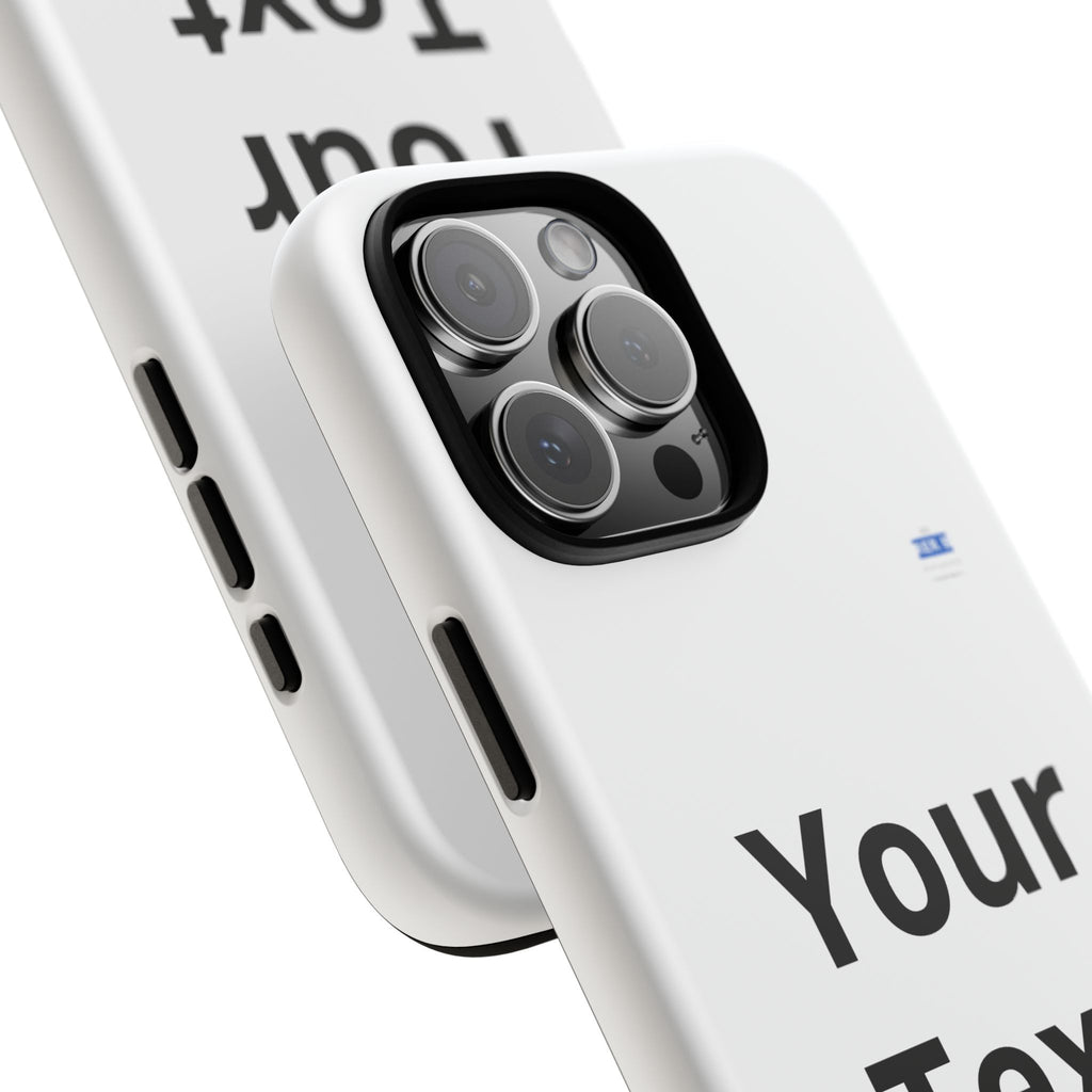 Personalized Tough Phone Case — Custom Text Protective iPhone Case