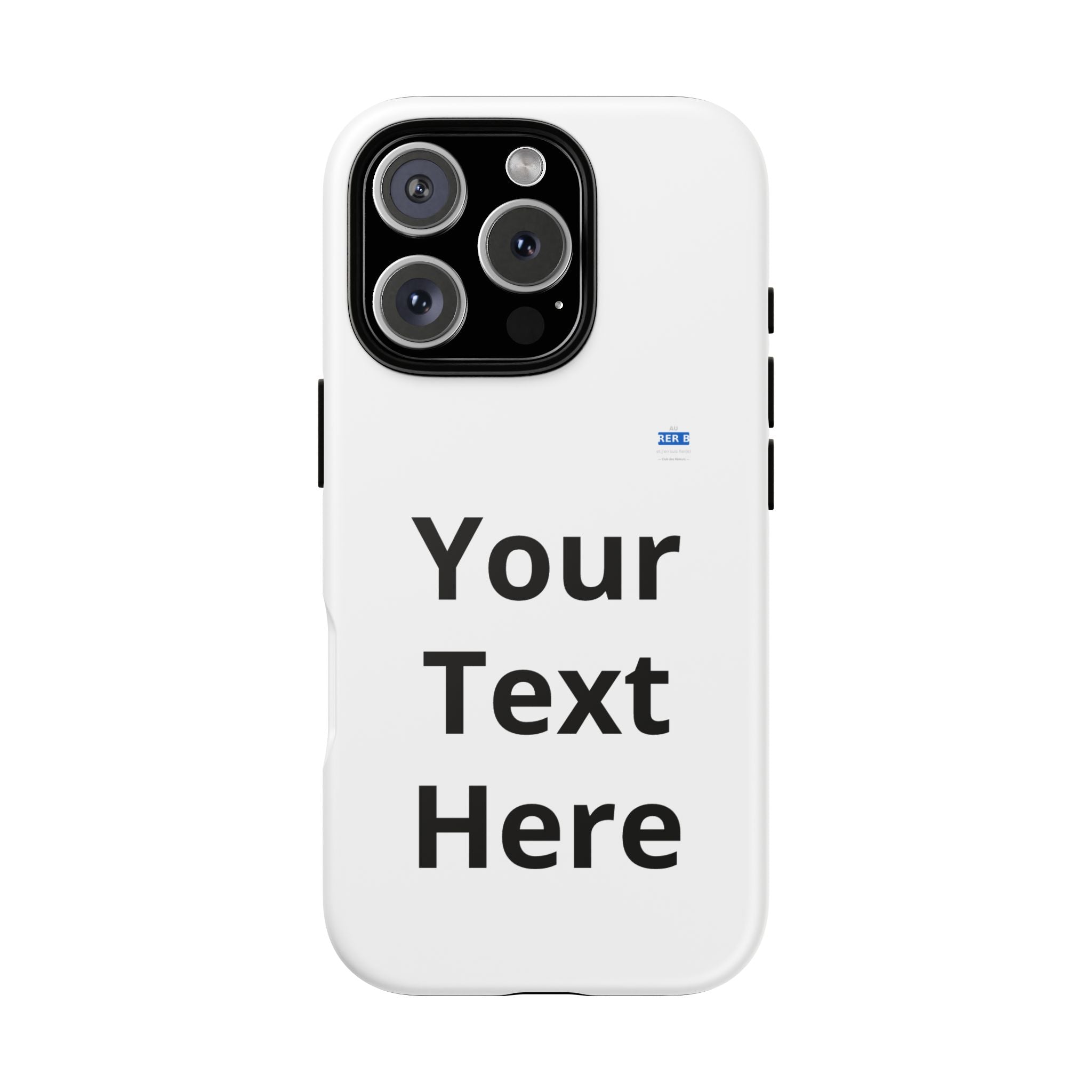 Personalized Tough Phone Case — Custom Text Protective iPhone Case