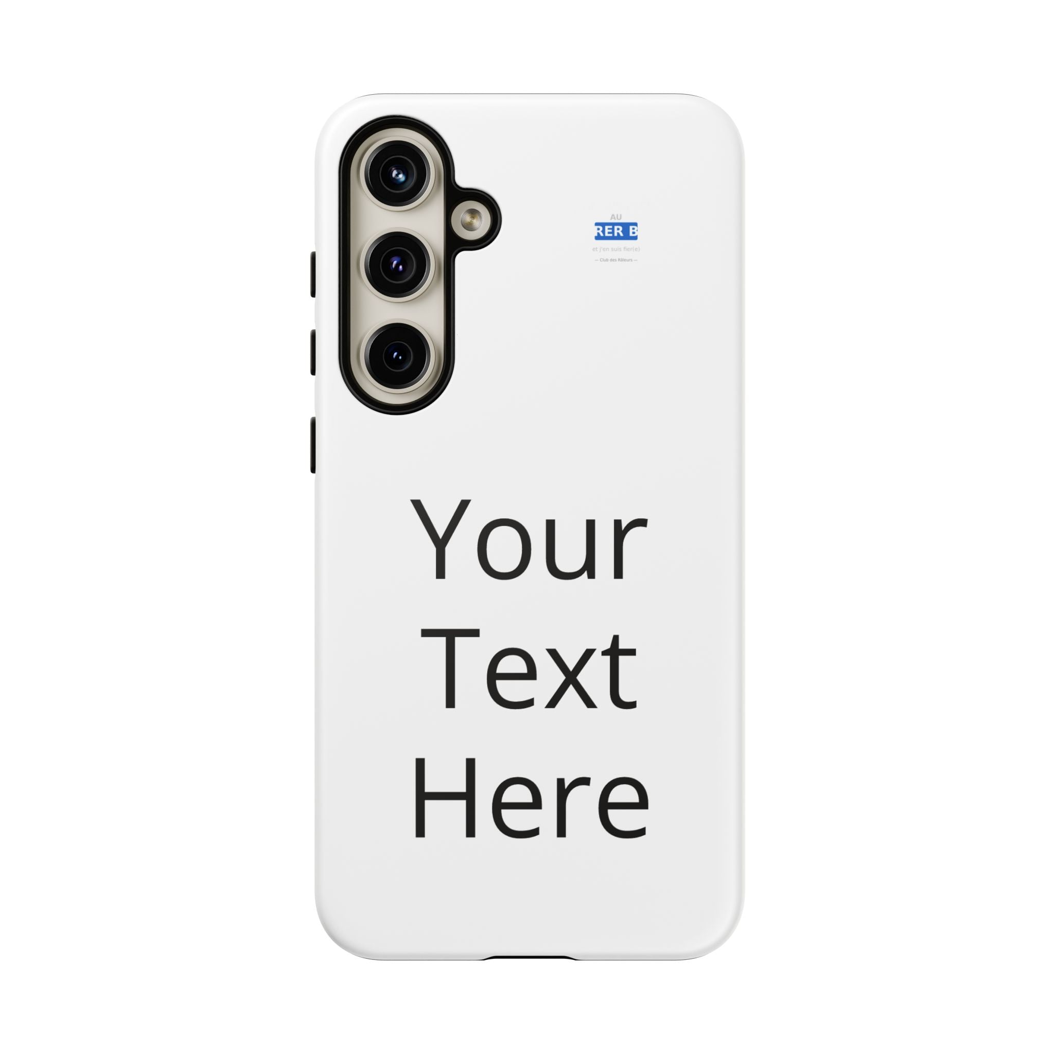 Personalized Tough Phone Case — Custom Text Protective iPhone Case