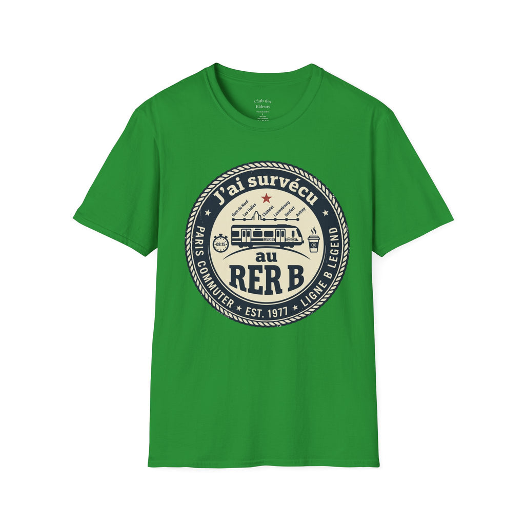 J'ai survécu au RER B T-Shirt — Paris Commuter Vintage Train Tee