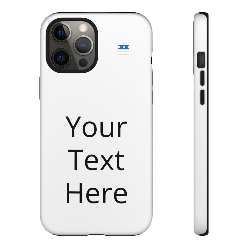 Personalized Tough Phone Case — Custom Text Protective iPhone Case
