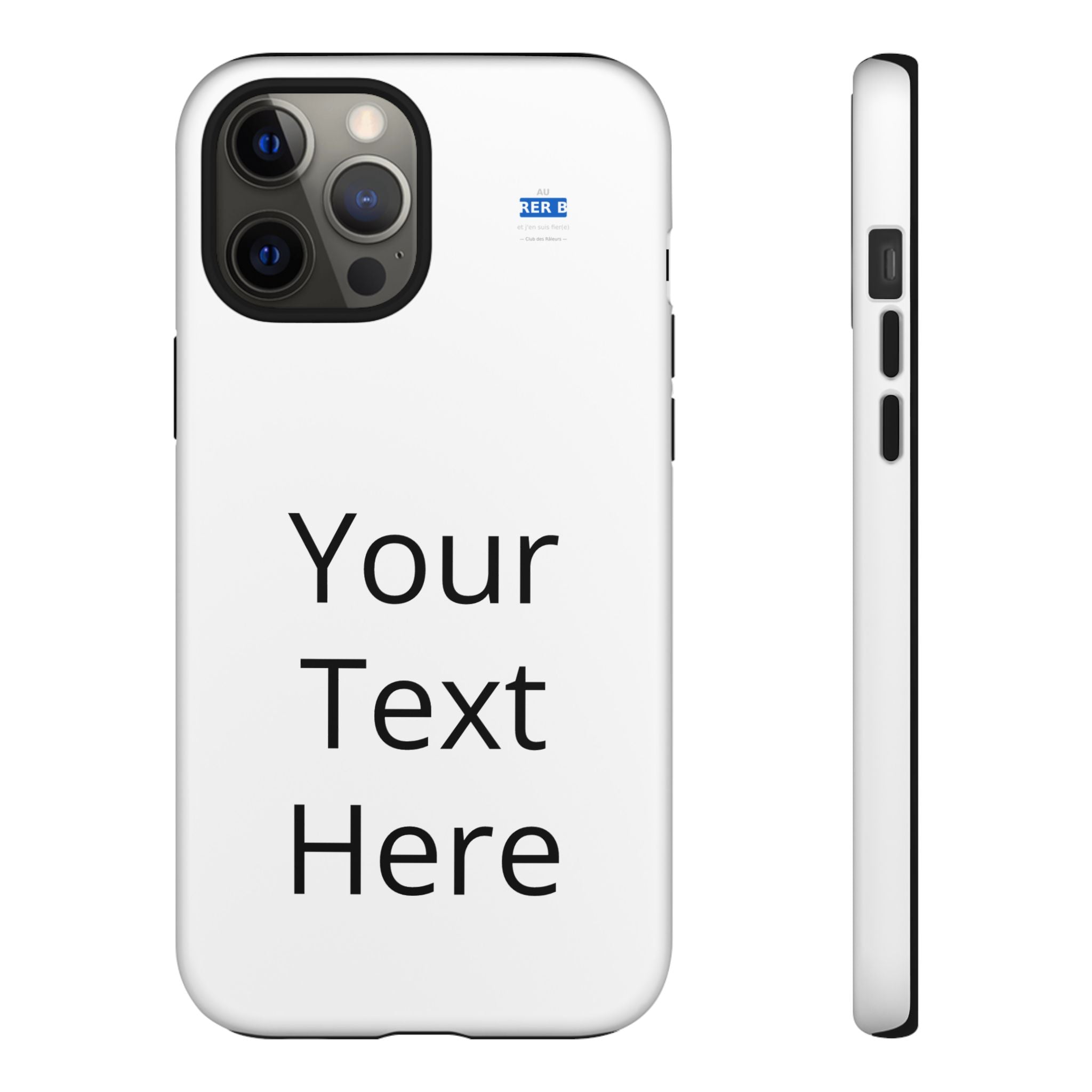 Personalized Tough Phone Case — Custom Text Protective iPhone Case