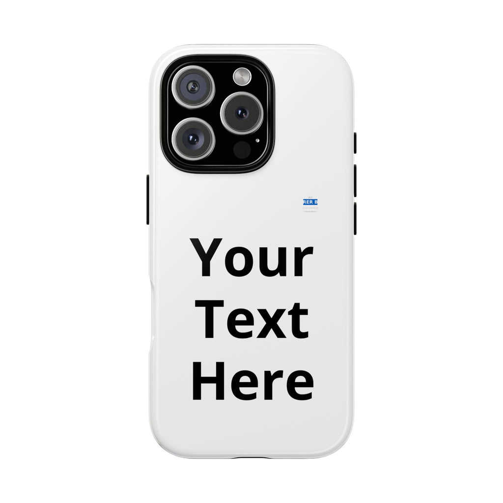 Personalized Tough Phone Case — Custom Text Protective iPhone Case