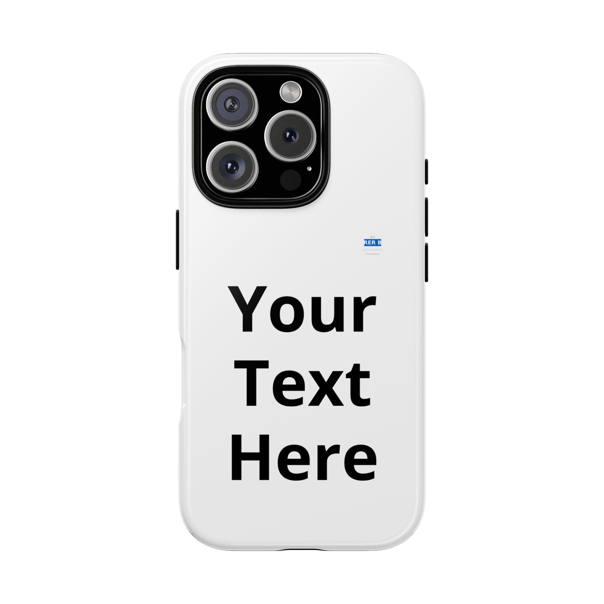 Personalized Tough Phone Case — Custom Text Protective iPhone Case