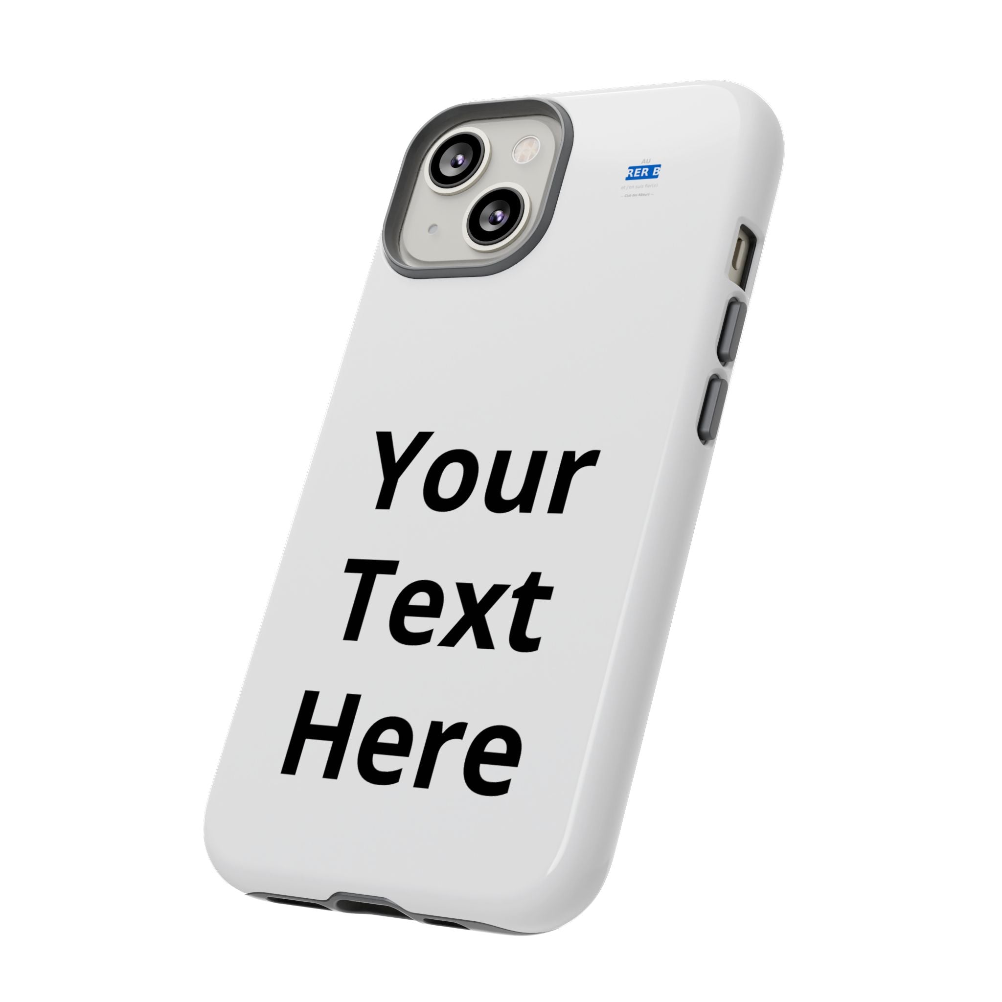 Personalized Tough Phone Case — Custom Text Protective iPhone Case