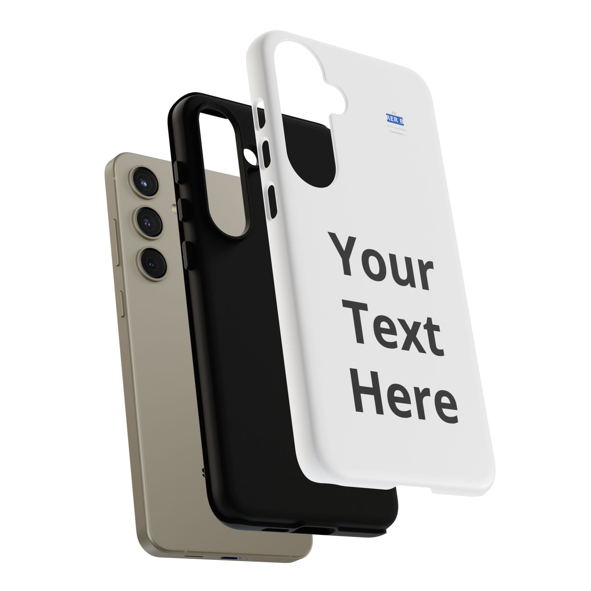 Personalized Tough Phone Case — Custom Text Protective iPhone Case