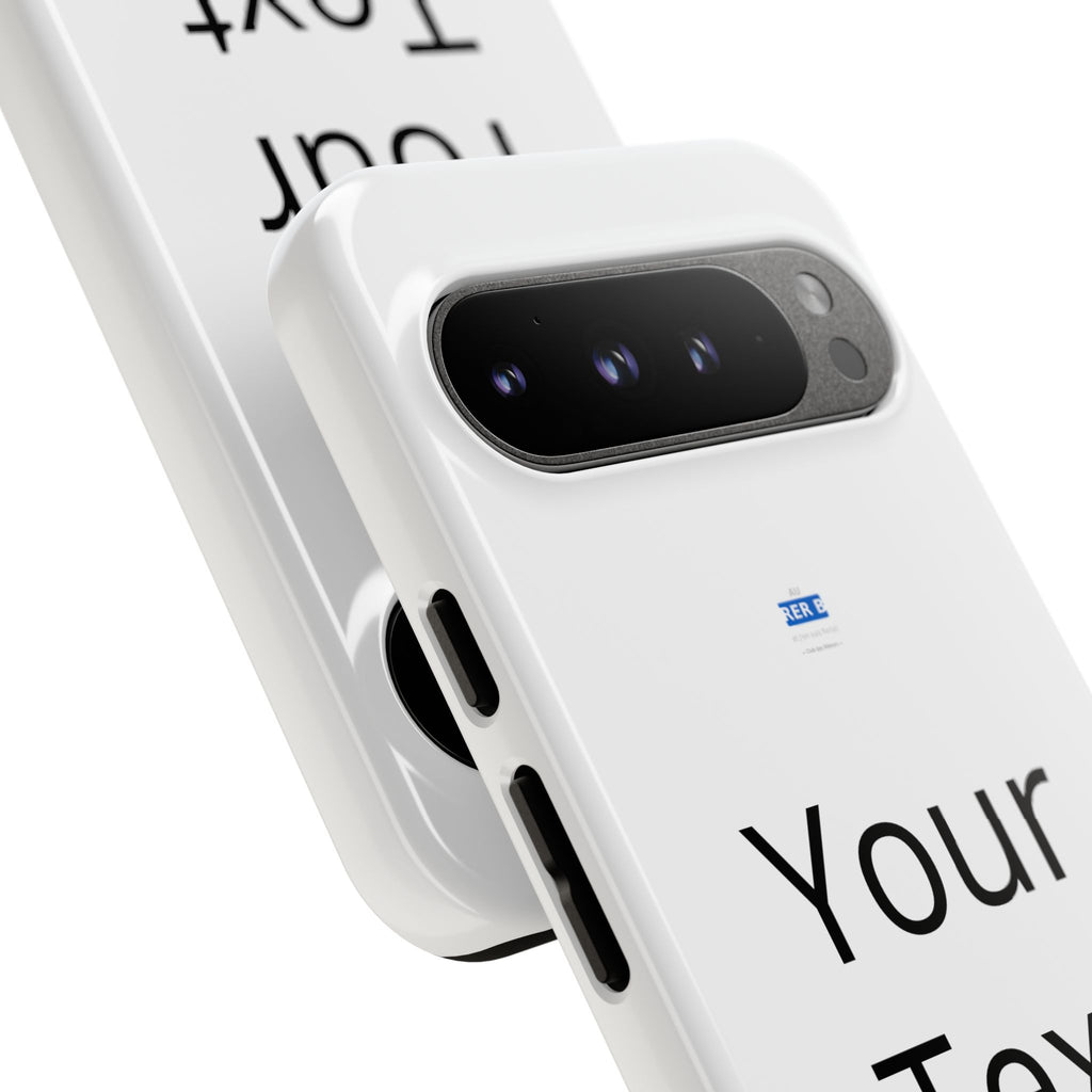Personalized Tough Phone Case — Custom Text Protective iPhone Case