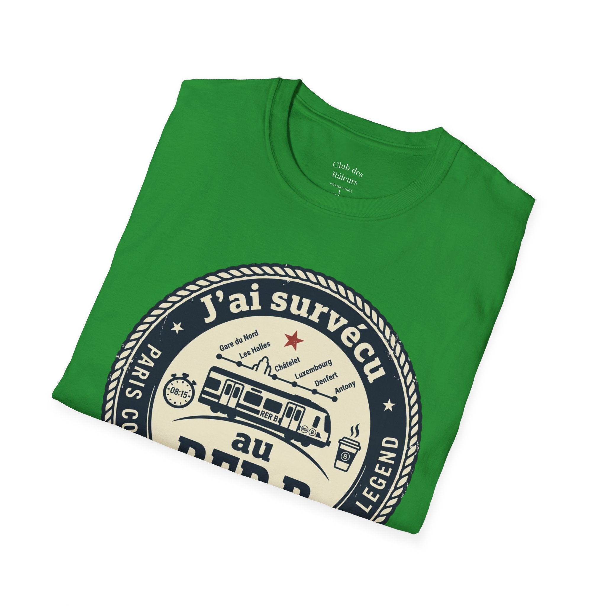 J'ai survécu au RER B T-Shirt — Paris Commuter Vintage Train Tee