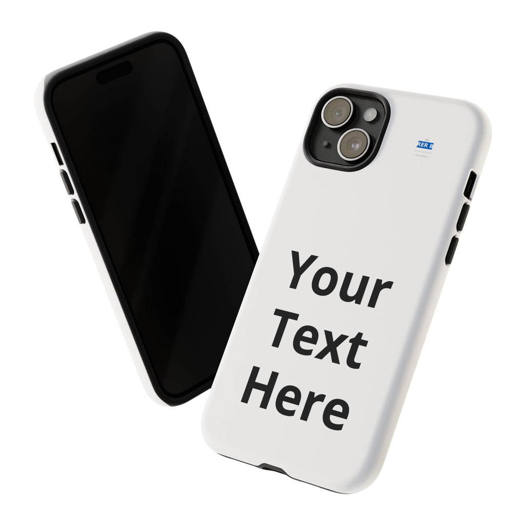 Personalized Tough Phone Case — Custom Text Protective iPhone Case